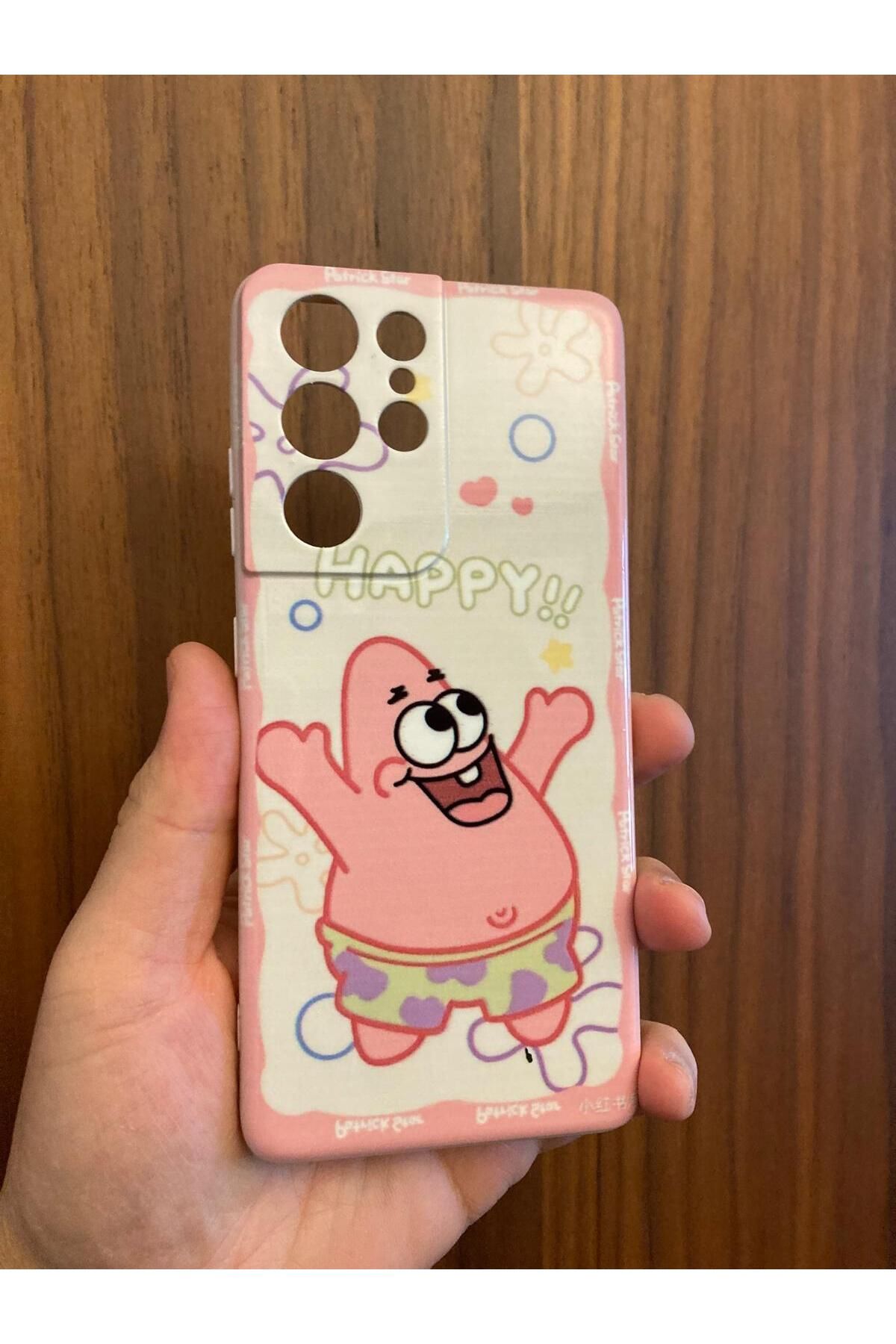 Newon Samsung Galaxy S25 Ultra Patrick Baskılı Içi Kadife Silikon Telefon Kılıfı Kapak Cover Case