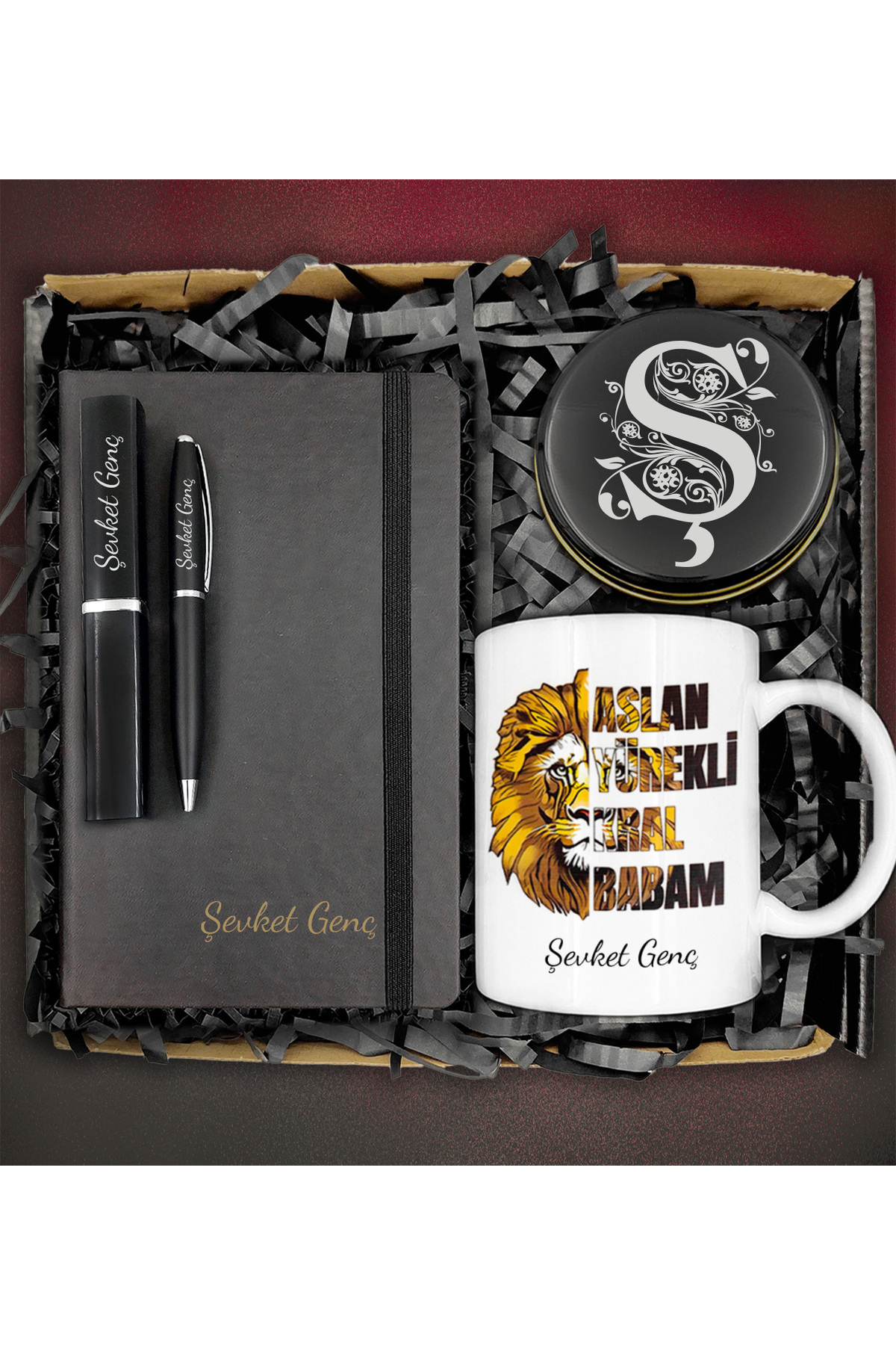 Hazellica Babalar Günü Kişiye Özel Kral Babam Kupa&Kişiye Özel Defter&Kişiye Özel Kalem&Kişiye Özel Mum