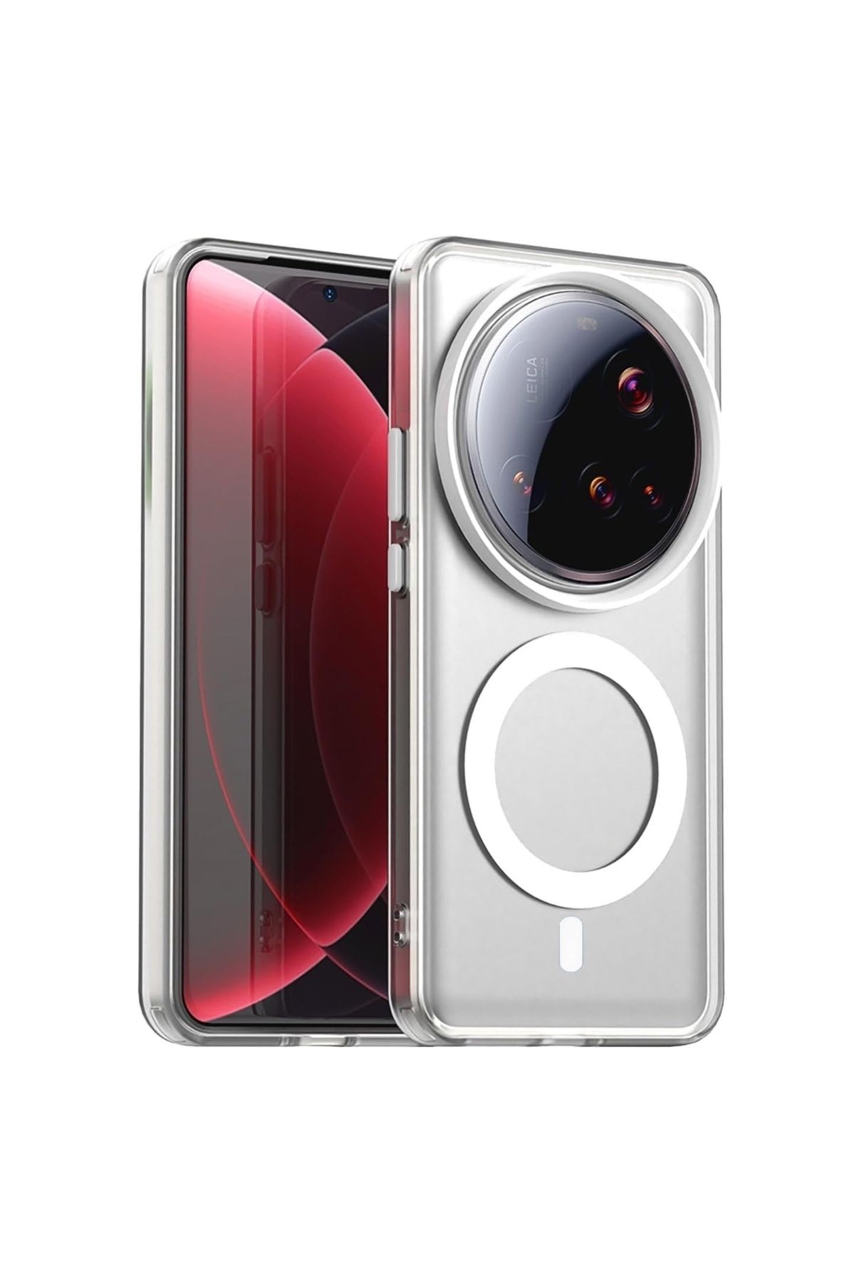 Gpack Xiaomi 15 Ultra uyumlu Kılıf M-Safe Kablosuz Şarj Özellikli MPL Sert Mika Şeffaf
