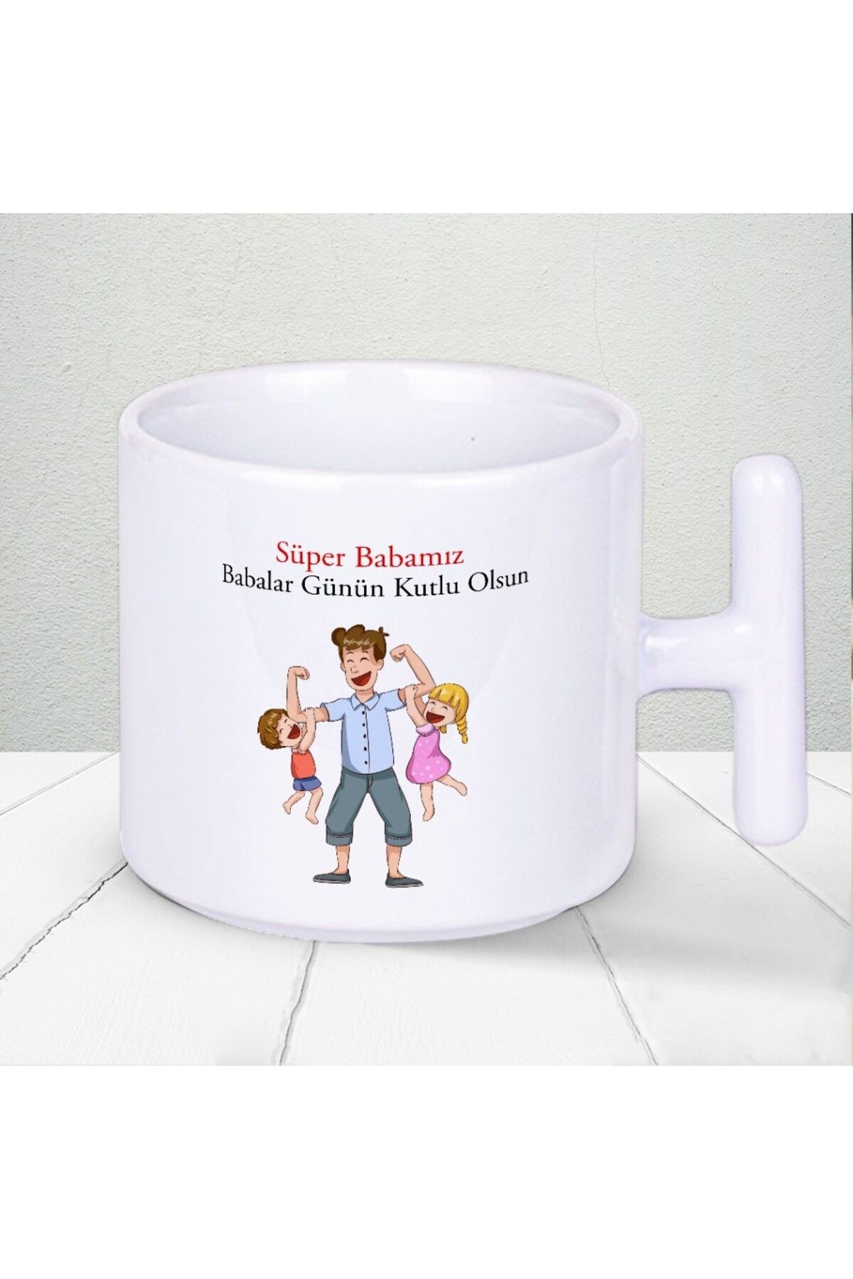 Nostaljik Lezzetler Süper Babamız Babalar Günün Kutlu Olsun Yazılı Hediyelik T Kupa Bardak