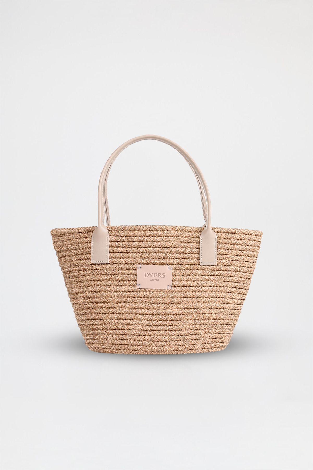 D'VERS Handmade Astarlı Hasır Tote Günlük Şık Tasarım, Geniş İç Hacim, Plaj ve Omuz Çantası