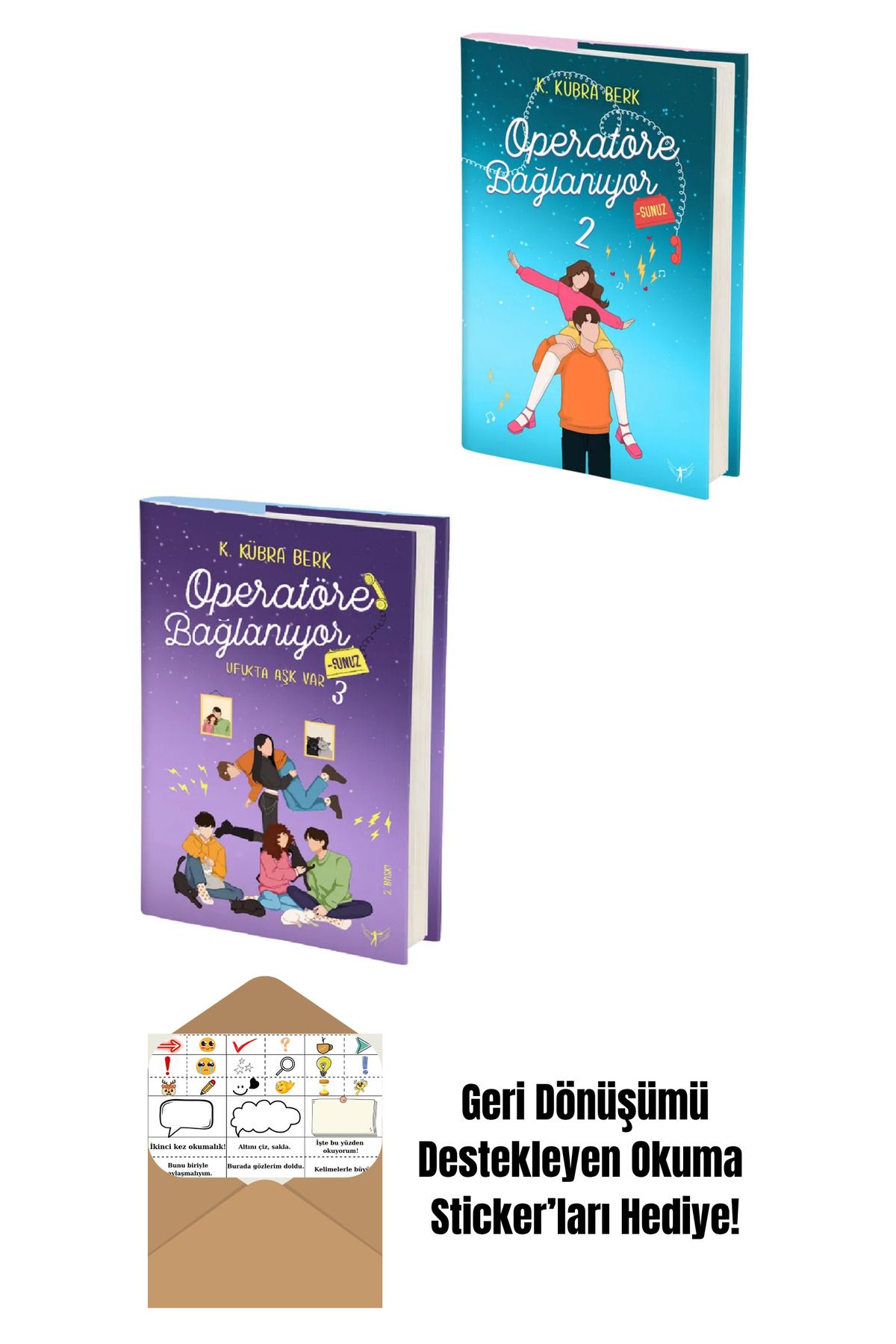 Artemis Yayınları Operatöre Bağlanıyorsunuz 2 Ve 3. Kitaplar Set K. Kübra Berk (ciltli) + Okuma Sticker'ları