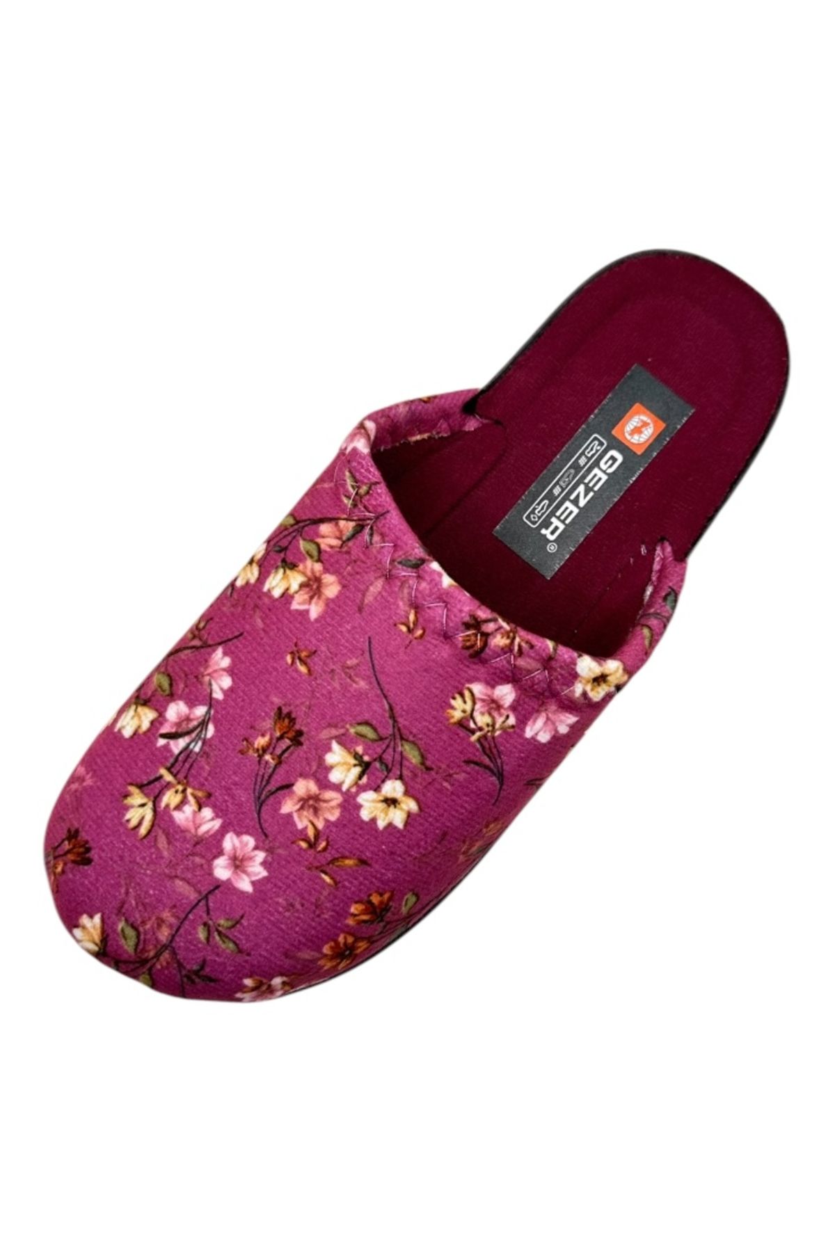 GEZER-Women's Slippers, Pink With Floral Print, Size 39, 24 Centimeters, Comfortable And Warm 3