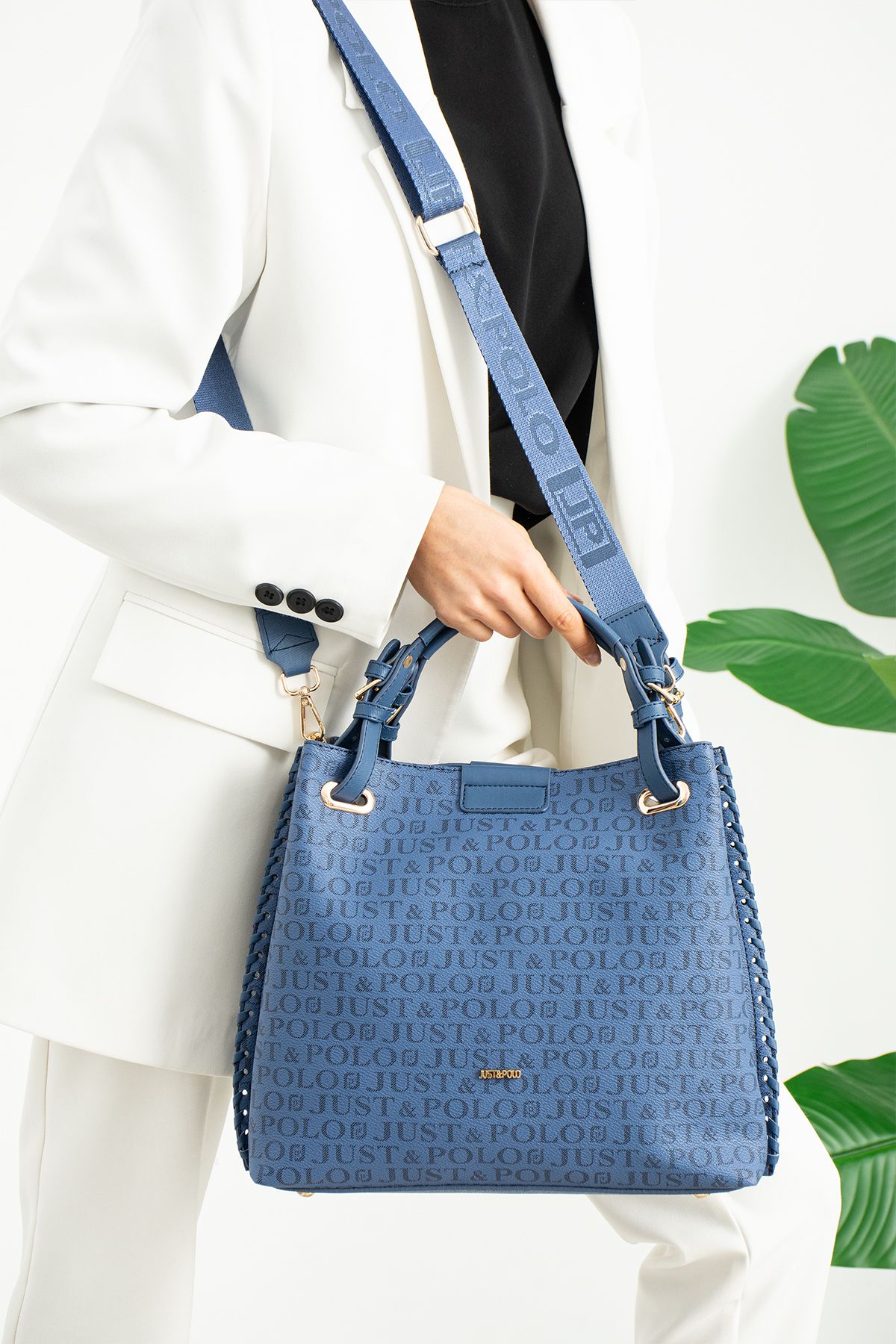 Just Polo Yeni Sezon Günlük Kullanıma Uygun Orijinal Kadın Omuz ve El Çantası 2180 lacivert