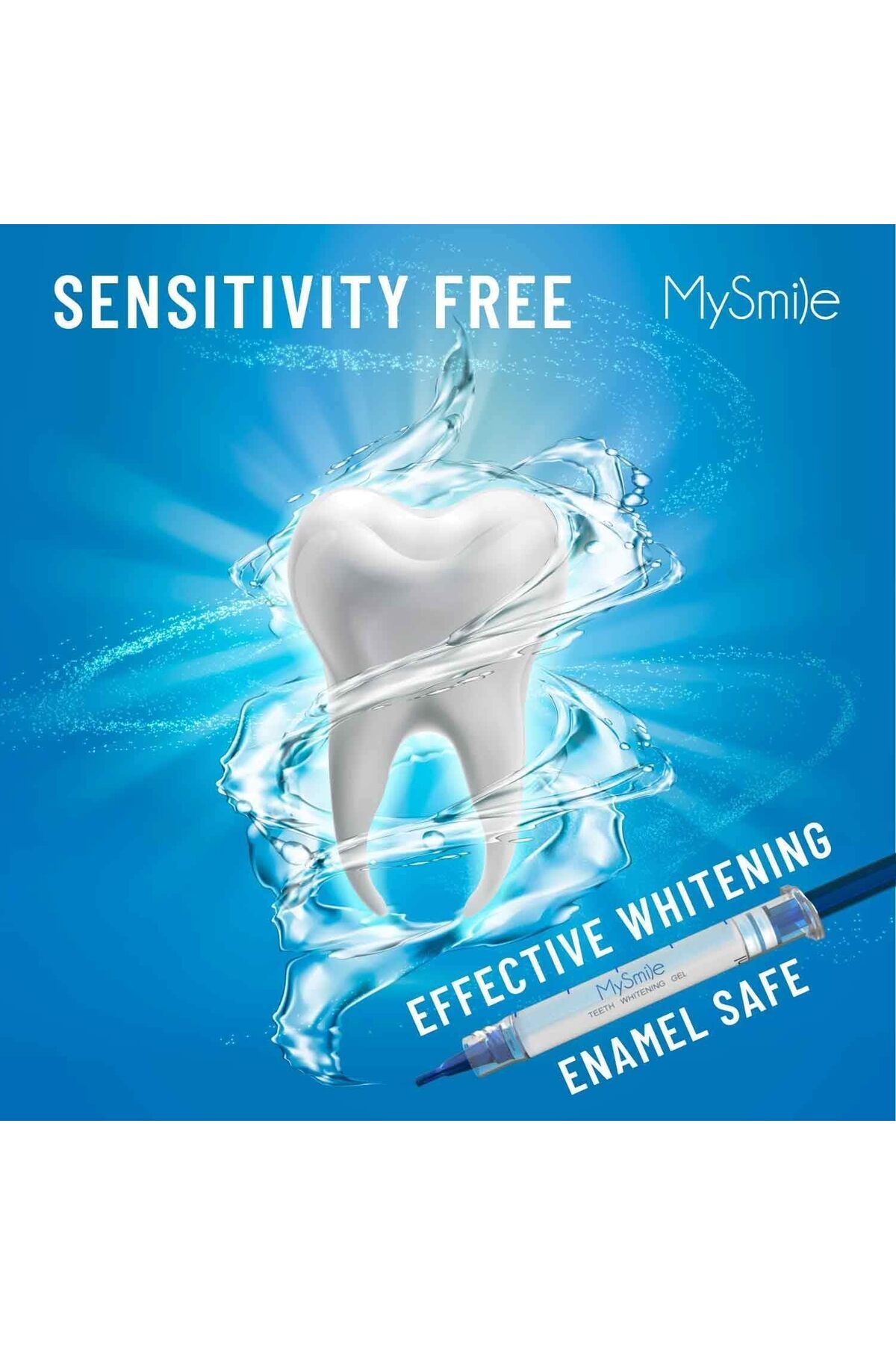 mysmile-Teeth Whitening Kit with LED Light, 10 Min Non-Sensitive Fast Teeth Whitener with 3 Carbamid 8