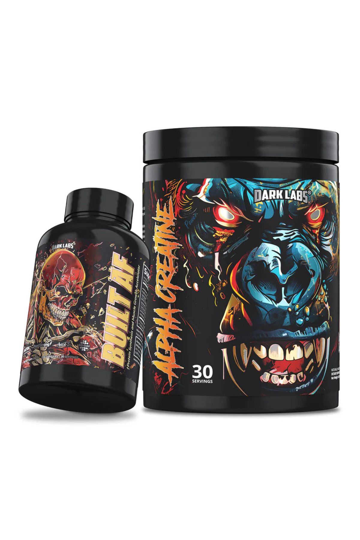 DARK LABS Muscle mass Bulking set (Built AF GH + Alpha Creatine+Ornithine) Kas kütlesi seti