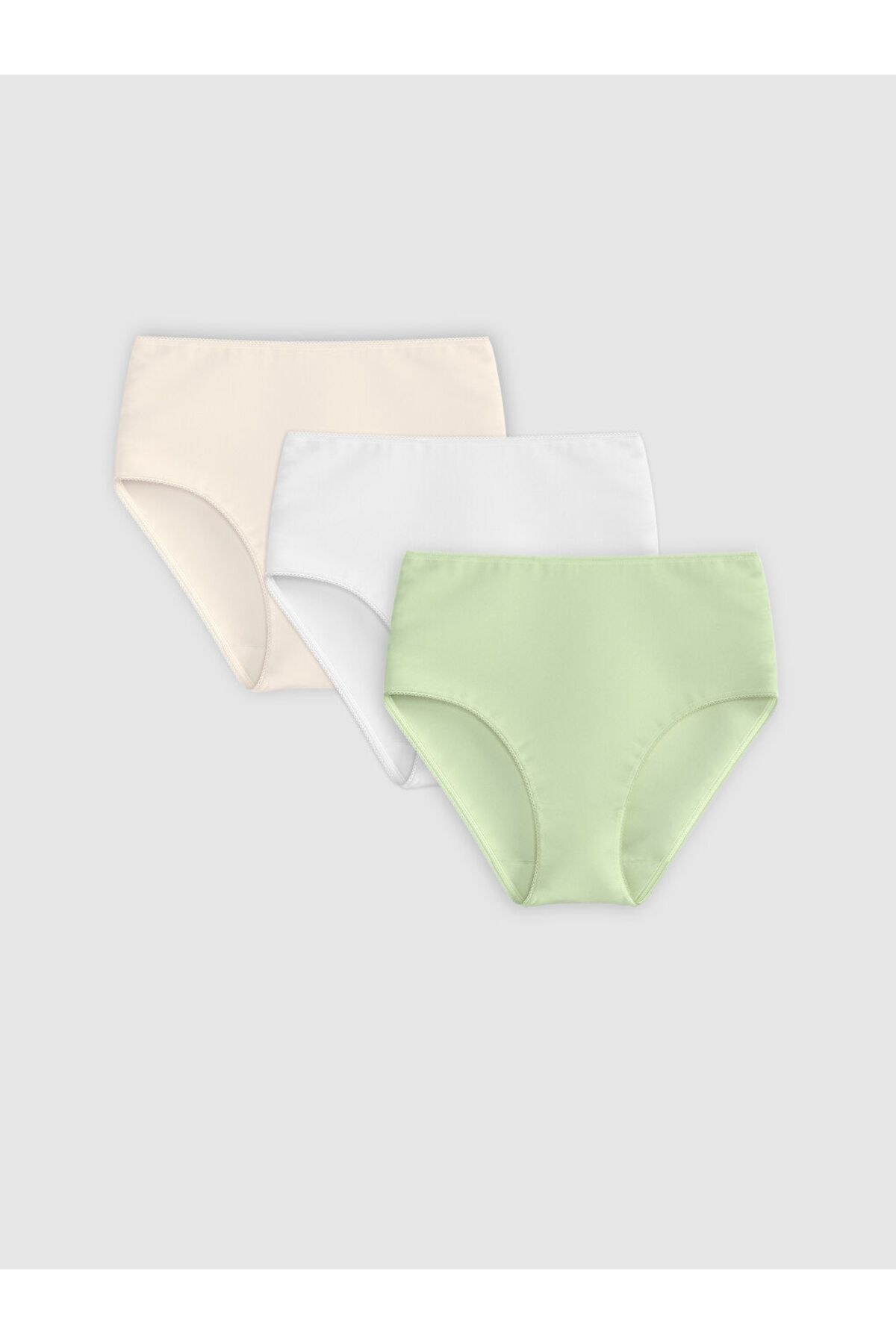 LC Waikiki Yeni Sezon Yuksek Bel Duz Klasik Kulot 3'lu Paket - S59801Z8