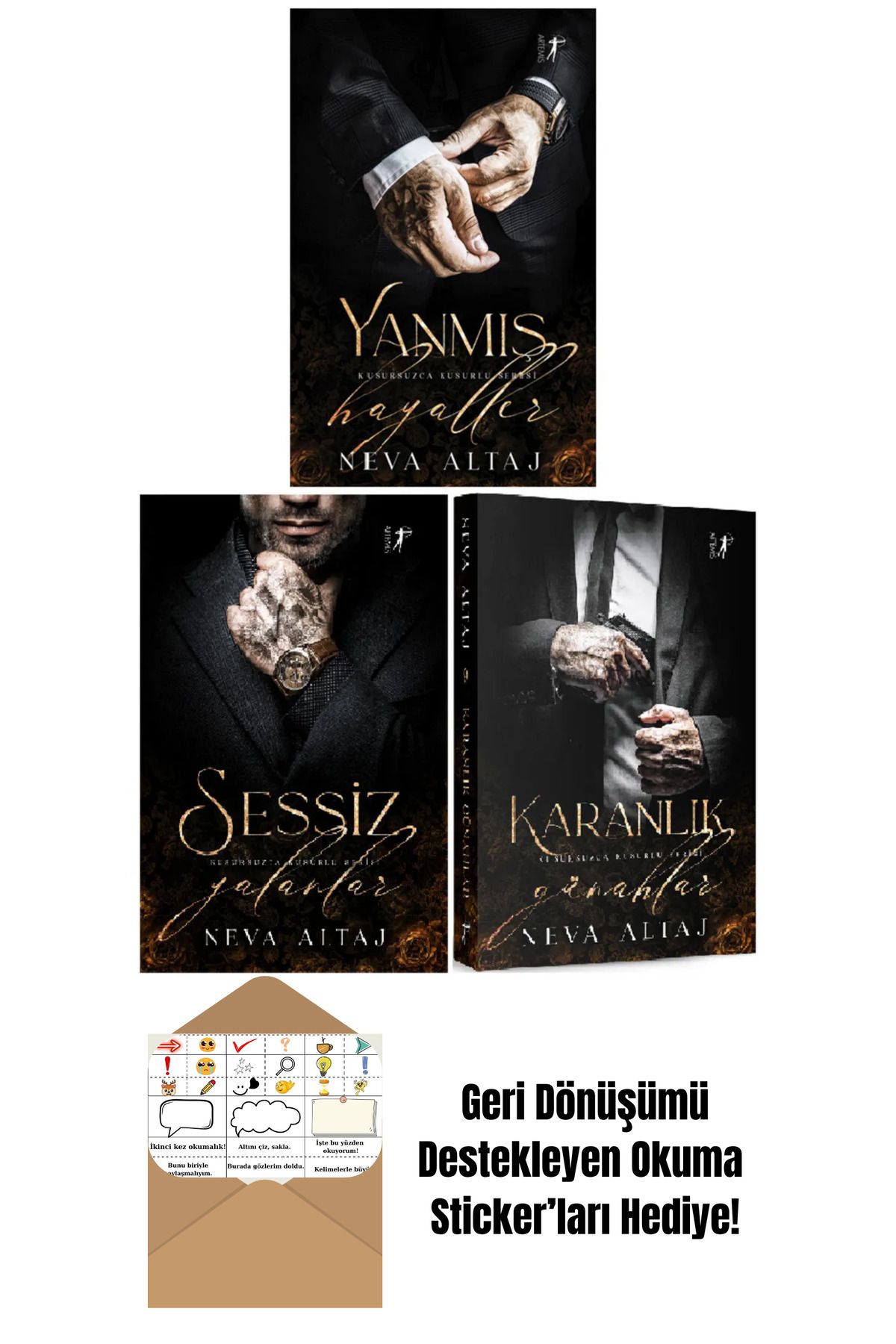 Artemis Yayınları Kusursuzca Kusurlu Serisi 7-8-9. Kitaplar Set + Okuma Sticker'ları