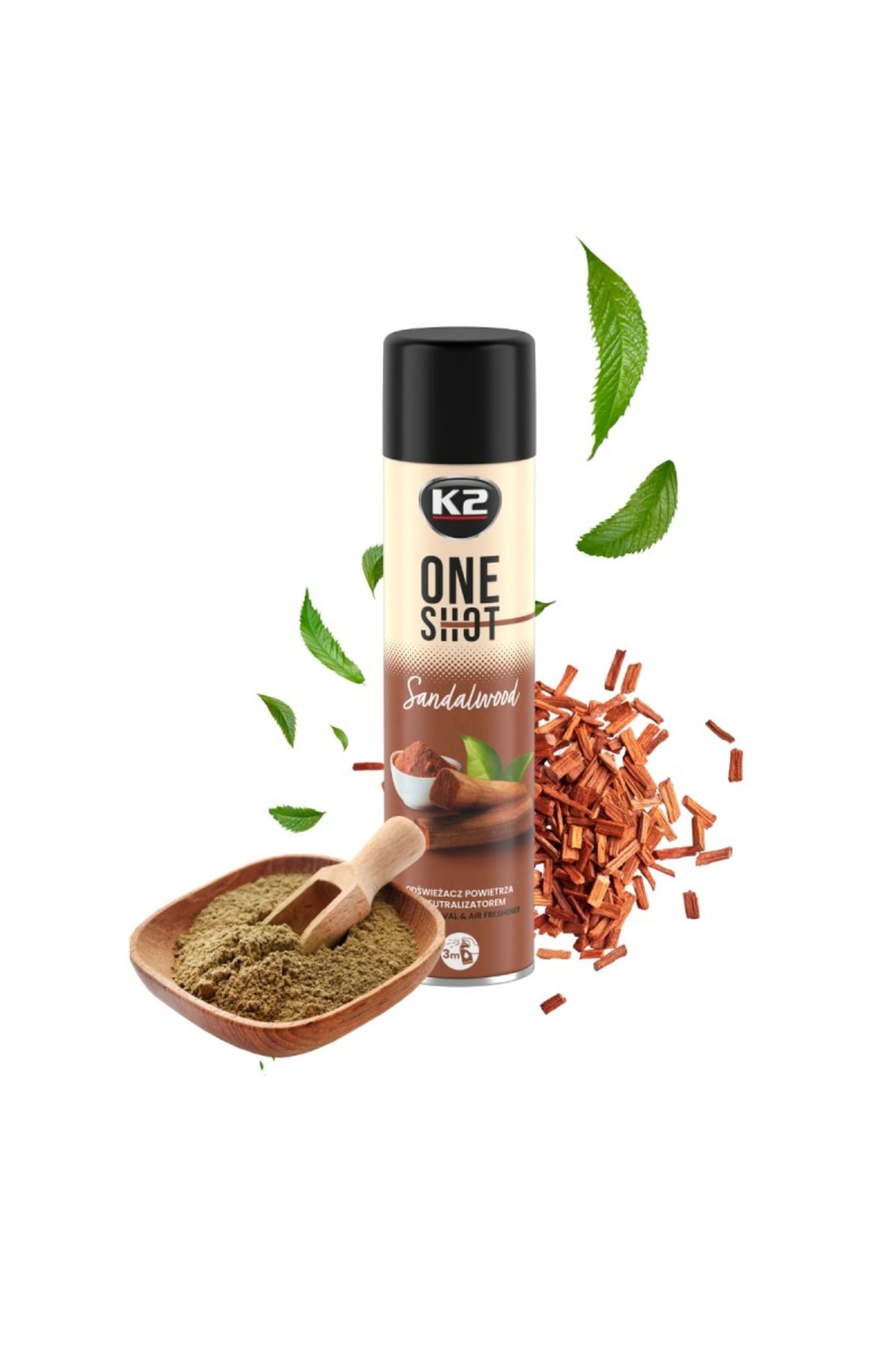 K2 ONE SHOT SANDAL AĞACI 600ml Koku giderici ve oda spreyi