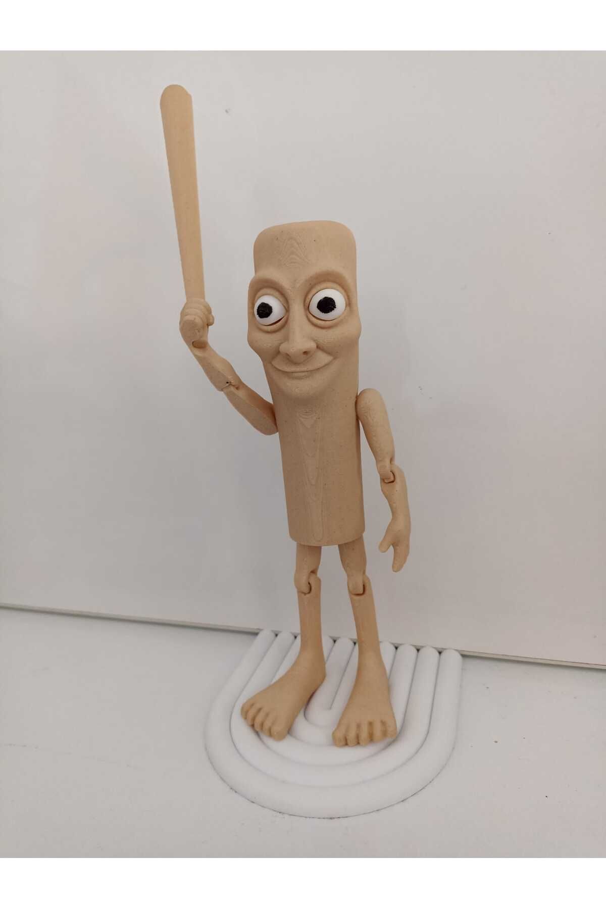 smilechild Tung Tung Tung Sahur Figür Oyuncak Özel Ağaç Rengi BÜYÜK BOY 20 cm