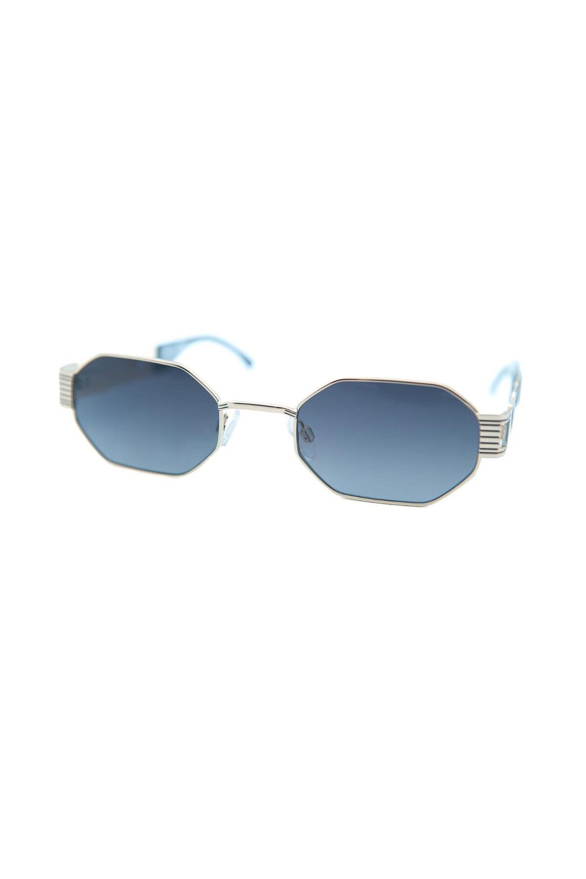 Flirt FL 966 140G 51 Unisex Geometrik Gri Metal Güneş Gözlüğü