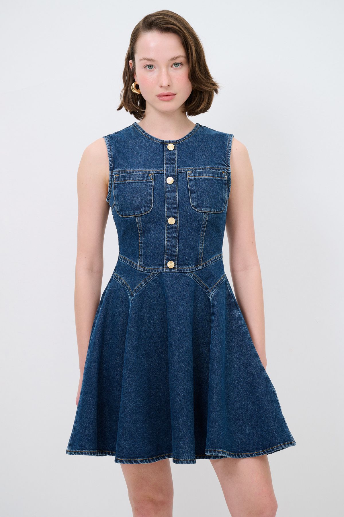 adL Kolsuz Denim Elbise