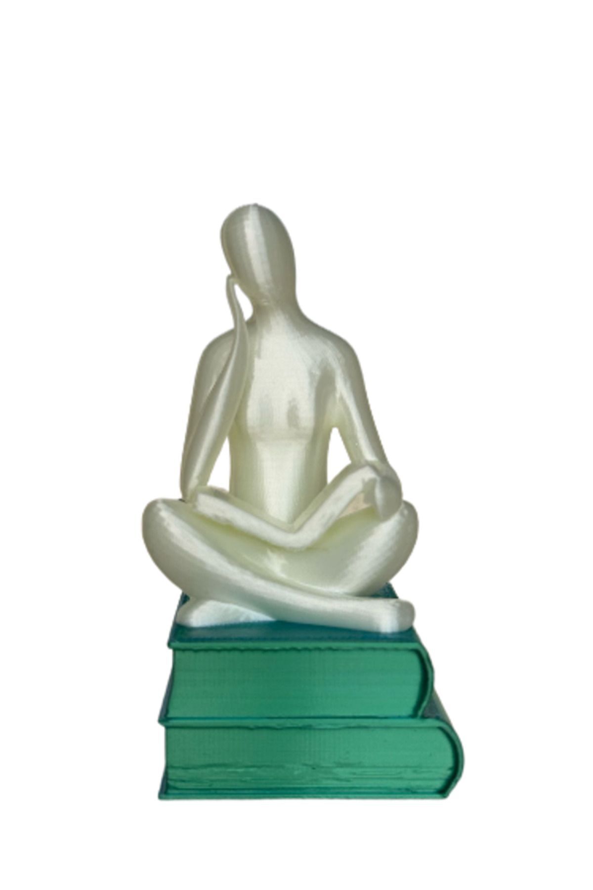 SerenityHaven Minimalist Kitap Okuyan ve Düşünen İnsan Figürü–Dekoratif Modern Masa Üstü Heykeli-Minimalist Figür