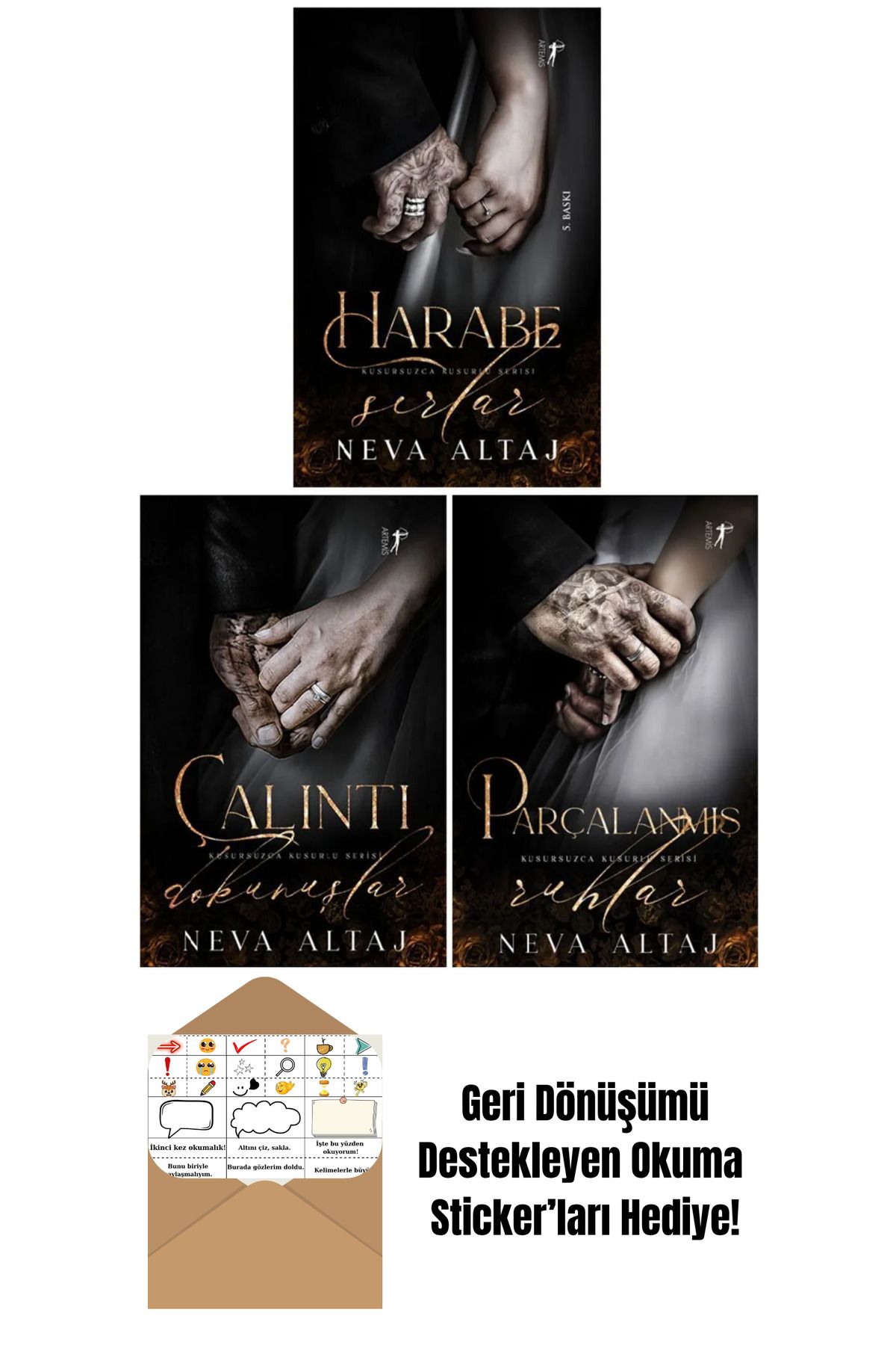 Artemis Yayınları Kusursuzca Kusurlu Serisi 4-5-6. Kitaplar + Okuma Sticker'ları