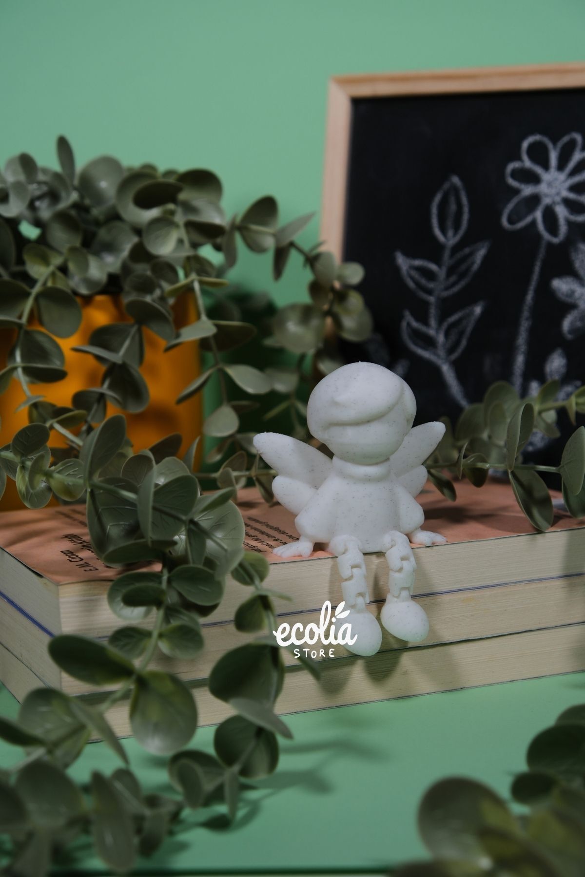 SerenityHaven Minik Melek Biblo Eklemli Ayaklı, Dekoratif Mini Figür