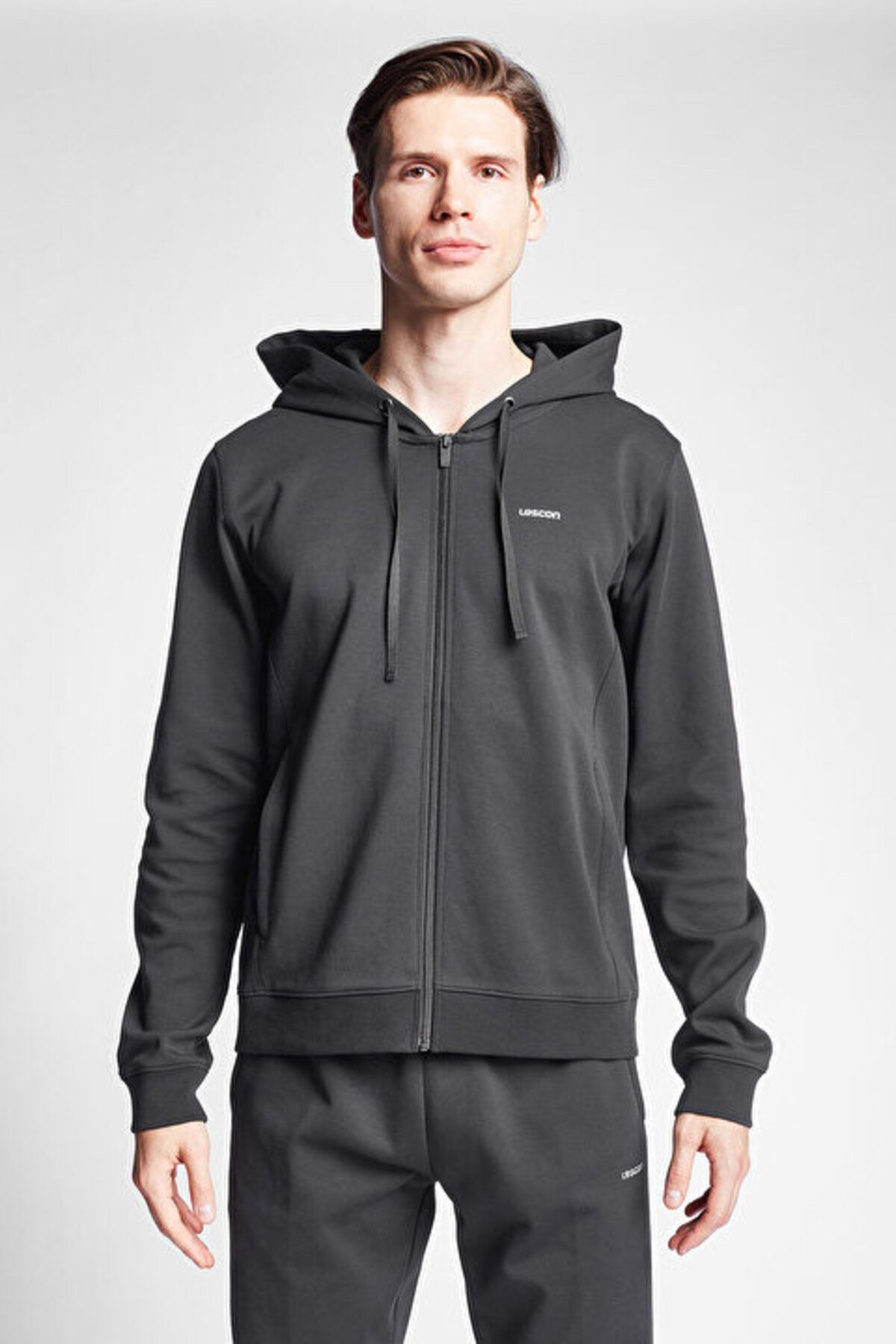 Lescon Erkek Fermuarlı Kapüşonlu Sweatshirt 25S-1241-25B