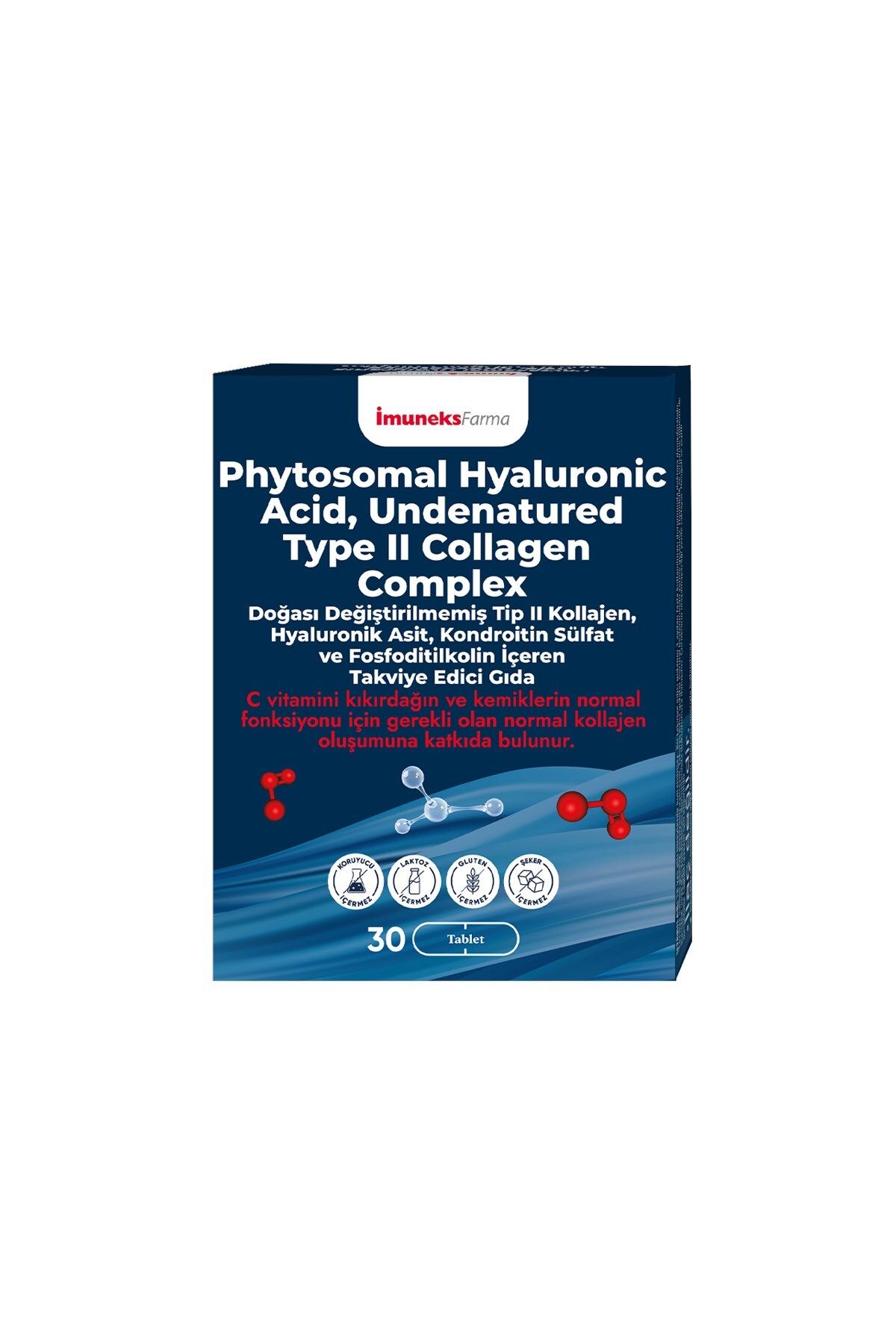 Imuneks Farma Phytosomal Hyaluronic Acid,Undenatured Type II Collagen Complex