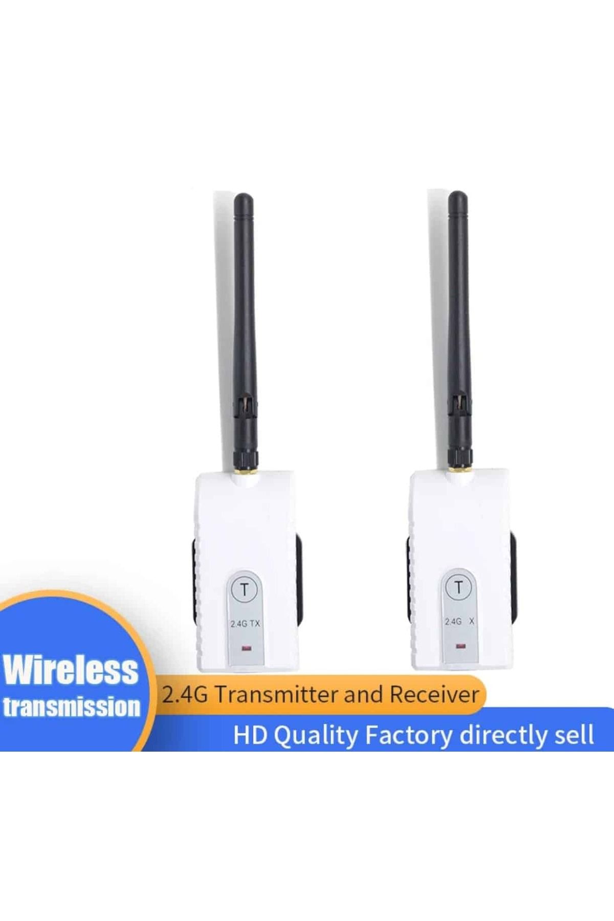 AUTOREY-2.4GHz Wireless Transmitter and Receiver Kit for Rear View Camera RCA Compatible Module 12V-24V 7