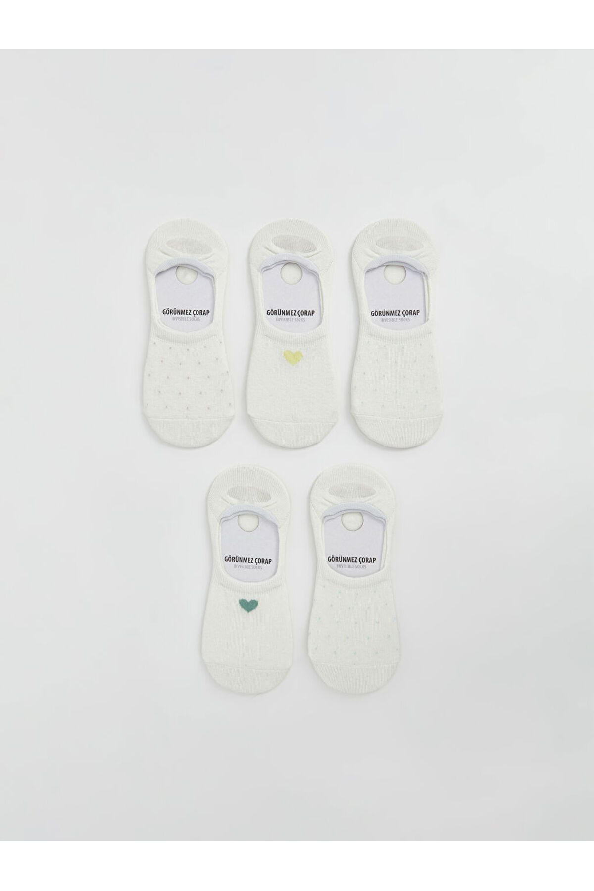 LC Waikiki Yeni Sezon Desenli Kadin Babet Corap 5'li - S5EH21Z8