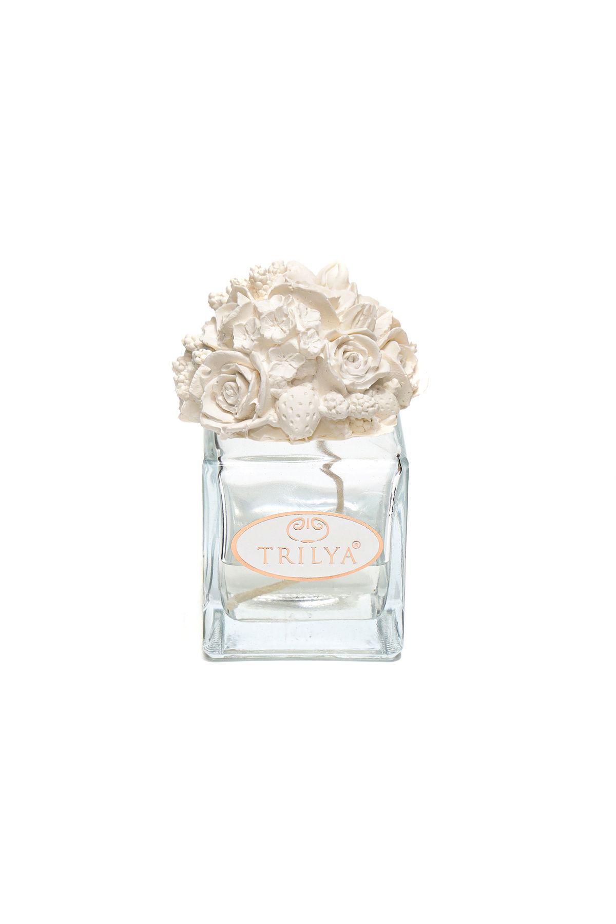 Trilya 200 ml Çiçek Seramik Taşlı Garden Rose & Pudra Oda Kokusu