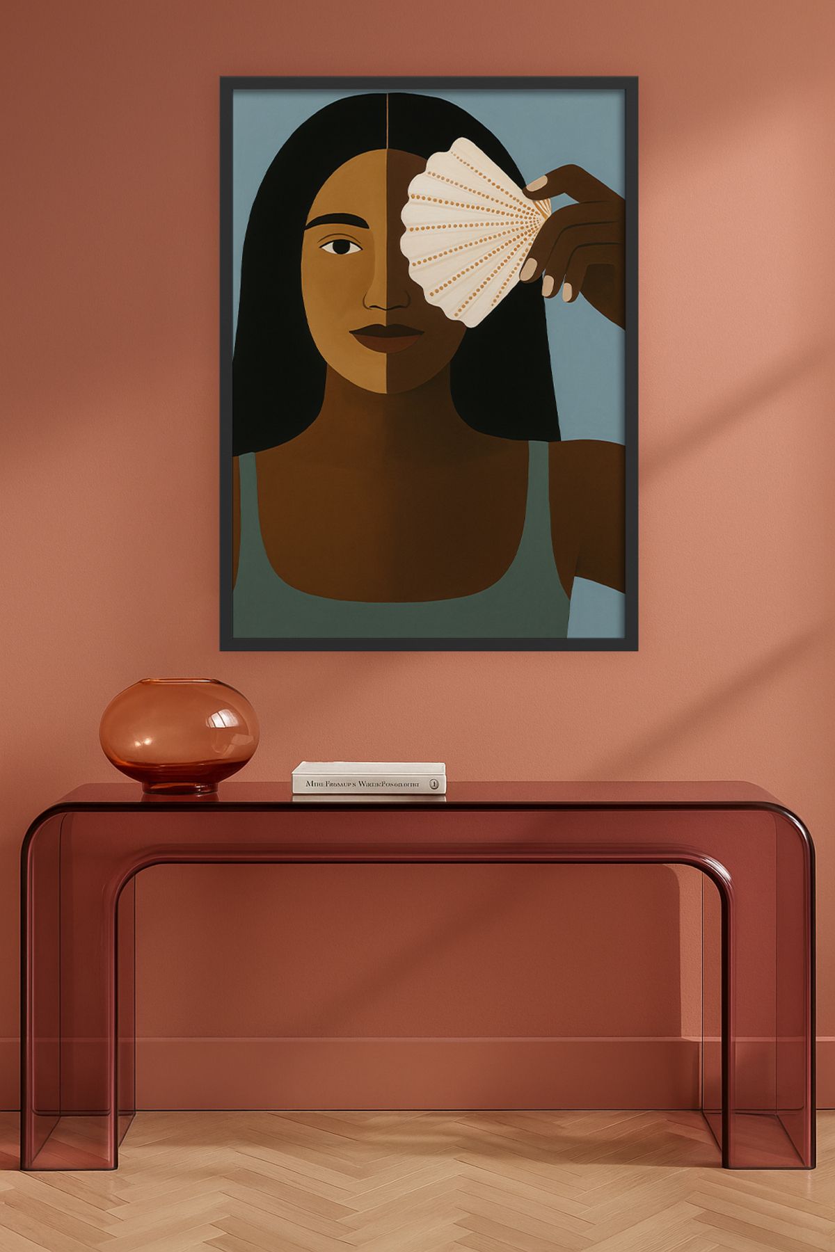 HOMEPACK Tekli Ahşap Çerçeveli Tablo Tek Parça Poster Tablo TK/KARINA01