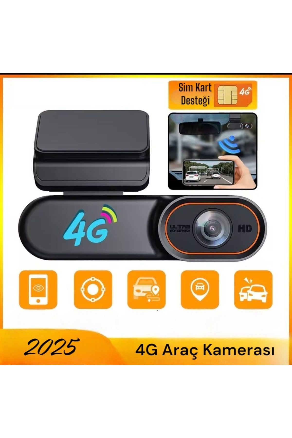 Urfakent Sim Kart Destekli Araç Kamerası GPS Ve Konum Özelliği