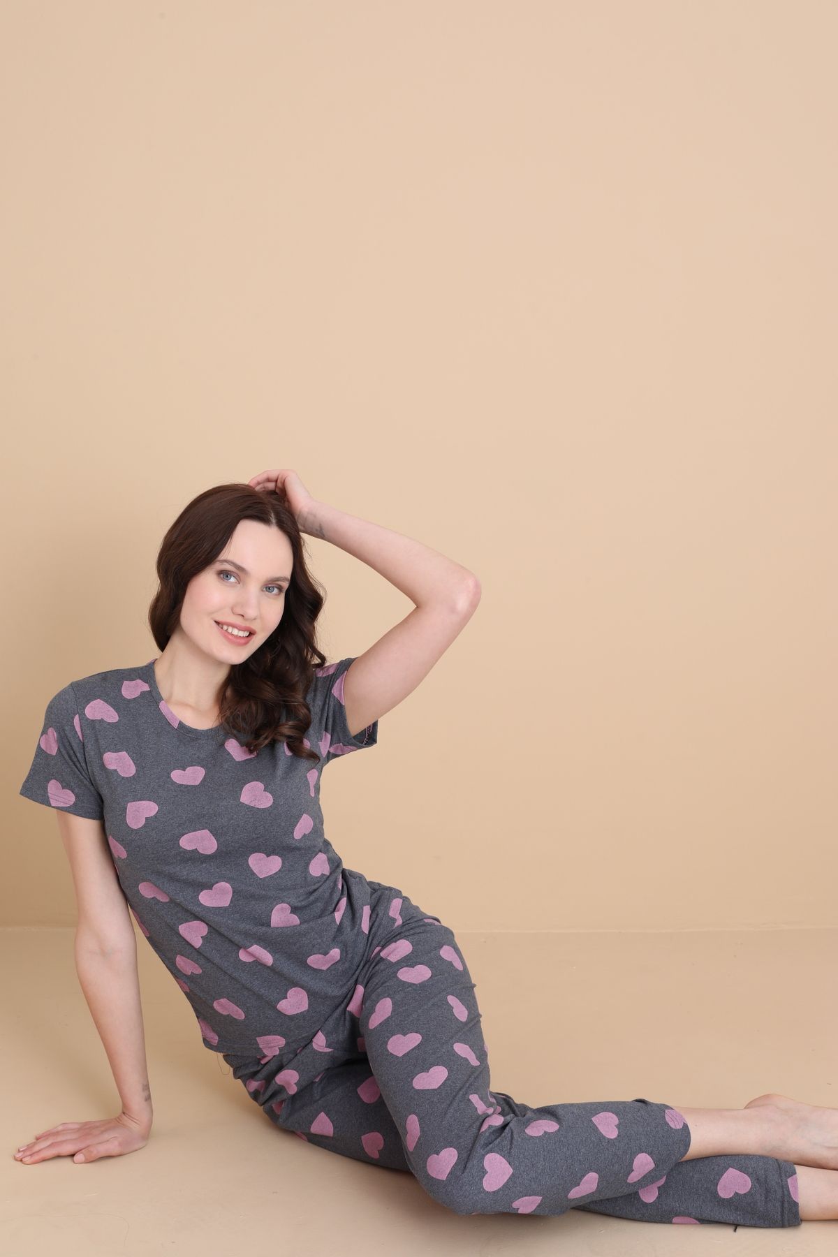 STELLAPİNK Kadın Pamuklu Pijama Takımı