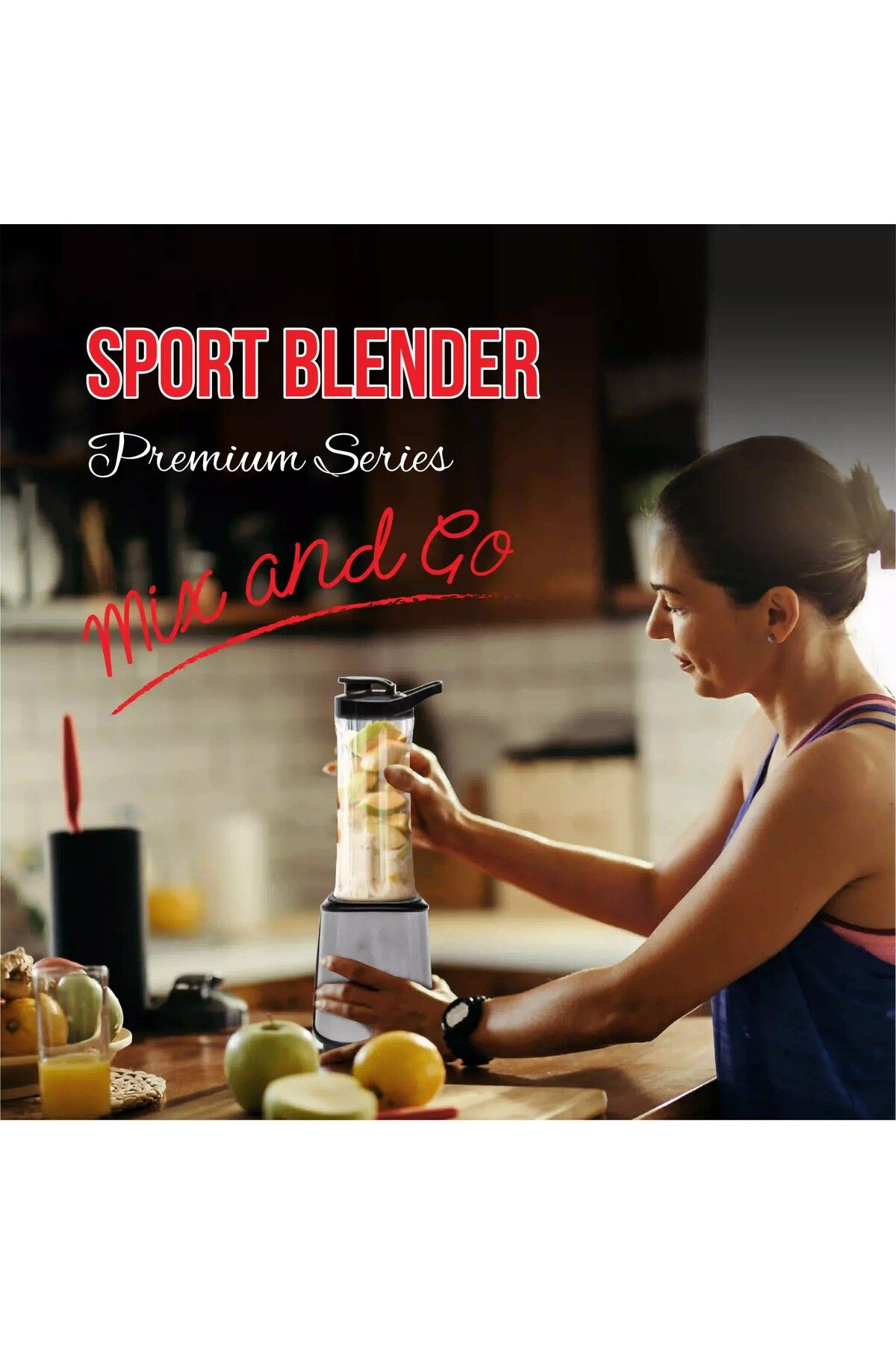 Muller Koch-Mueller Koch 350W Sports Blender with 600ml and 300ml Bowls, BPA Free, Model MK-6037 6