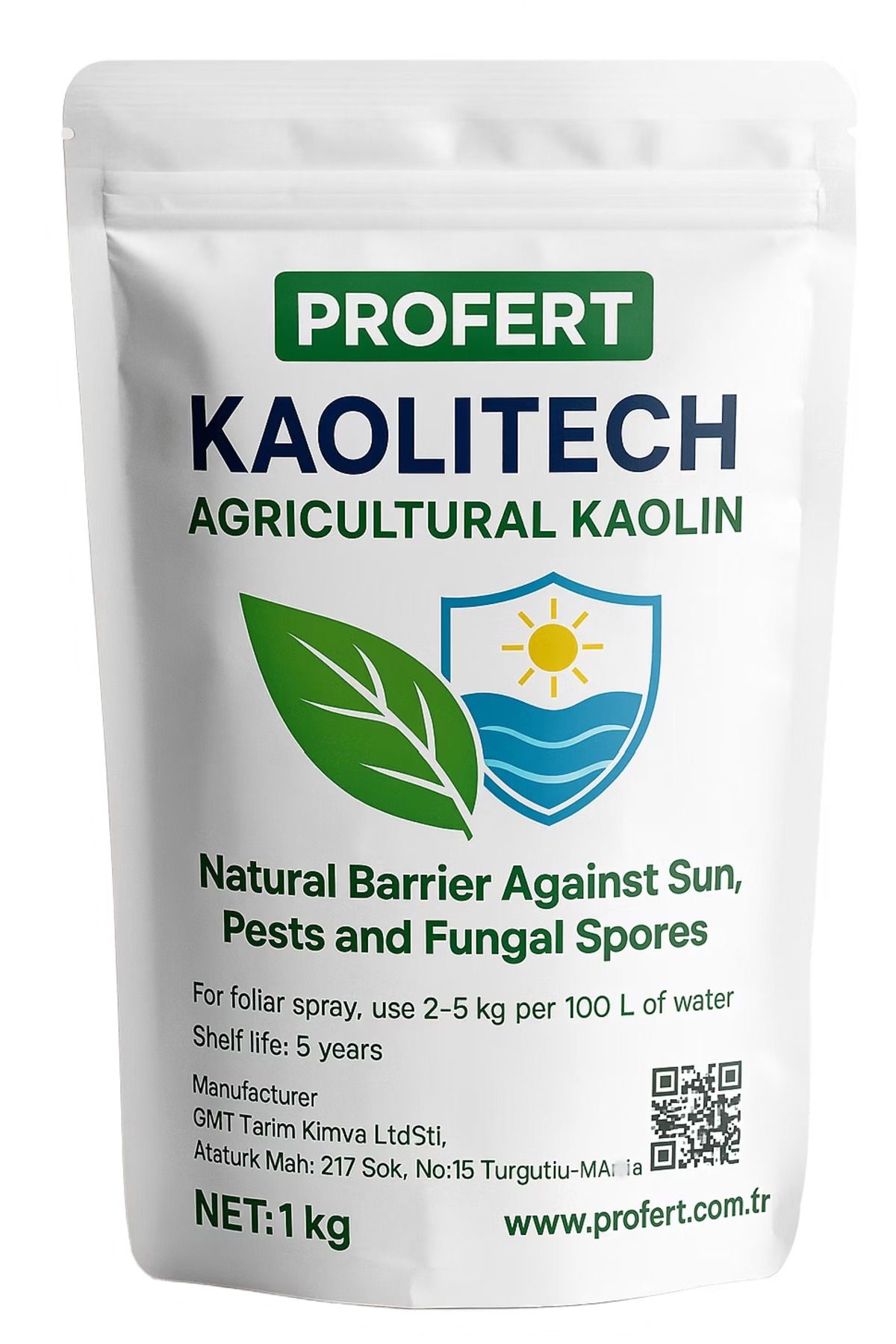 Profert Kaolitech – 5 Kg - Doğal Kaolin Bazlı Bitki Koruma Ve Toprak Düzenleyici