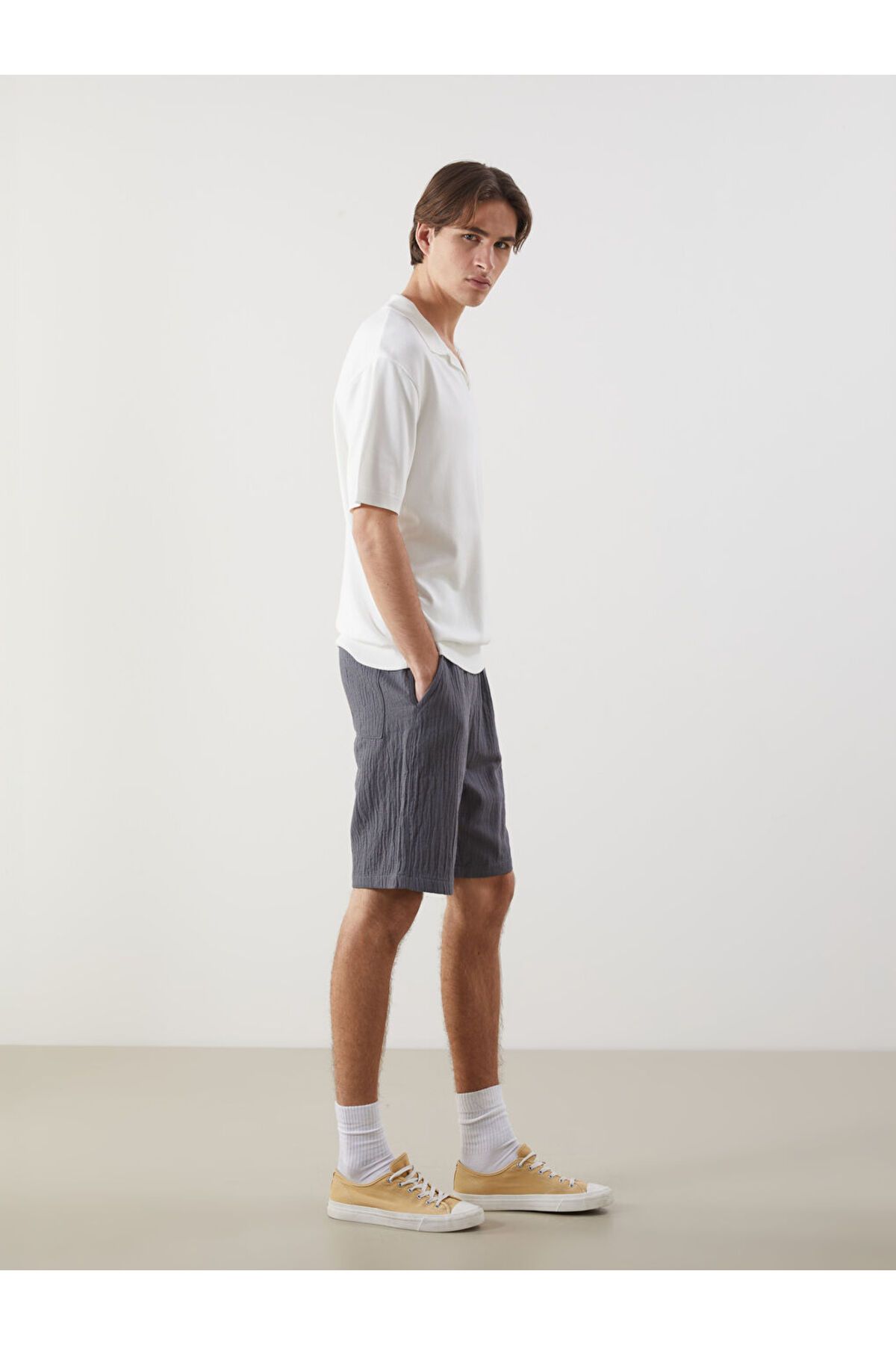 LC Waikiki Yeni Sezon Rahat Kalip Muslin Erkek Sort - S5ER30Z8
