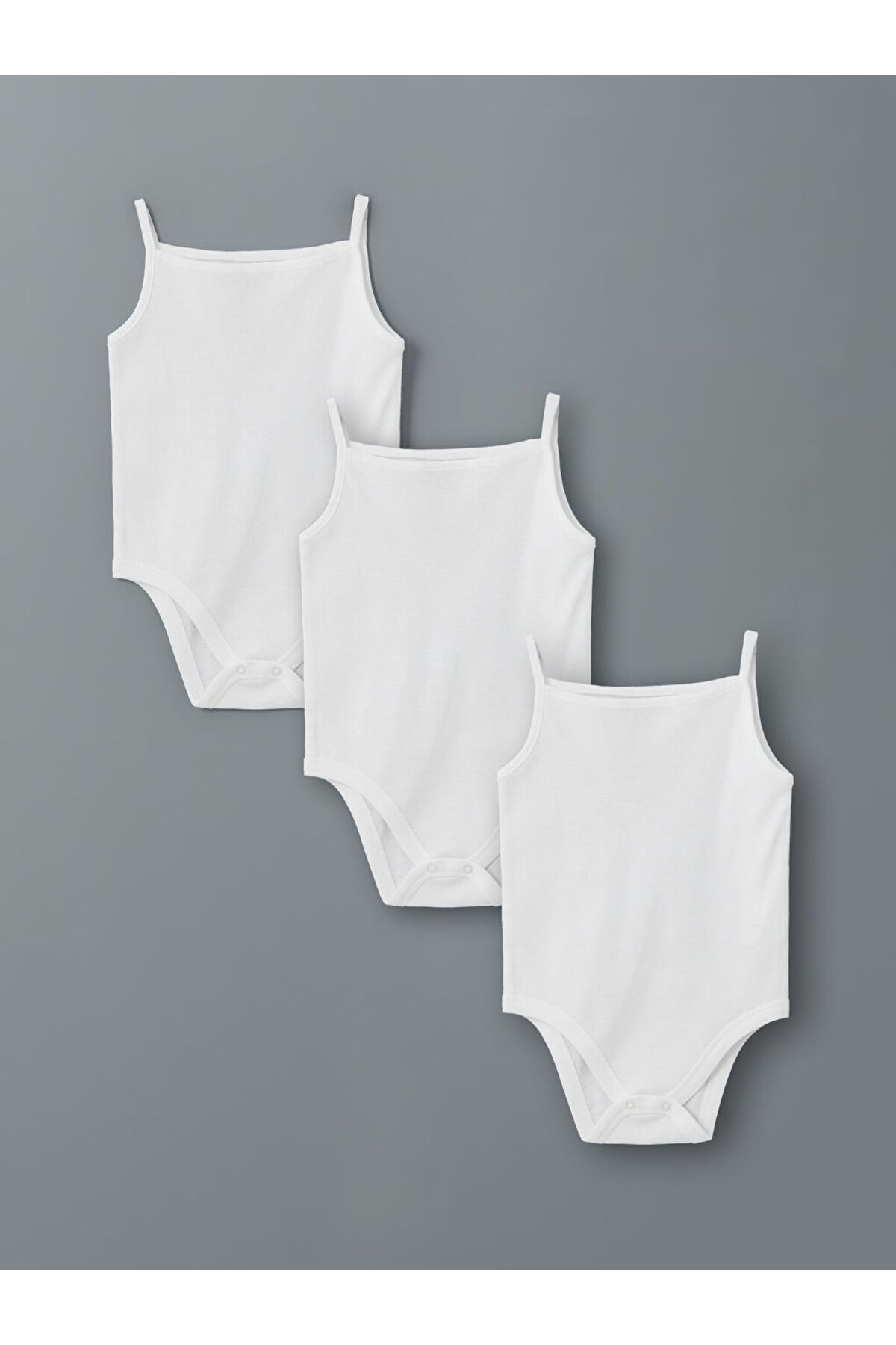 LC Waikiki Yeni Sezon Organik Kumas Kiz Bebek Citcitli Bodysuit 3'lu - S5G445Z1