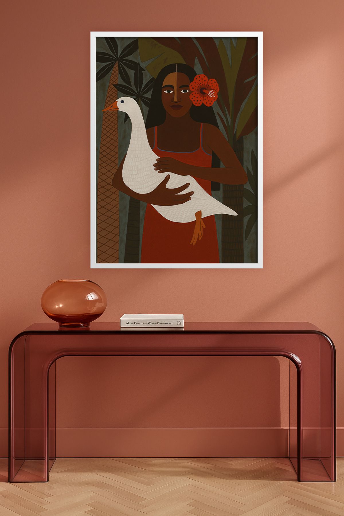 HOMEPACK Tekli Ahşap Çerçeveli Tablo Tek Parça Poster Tablo TK/KARINA04