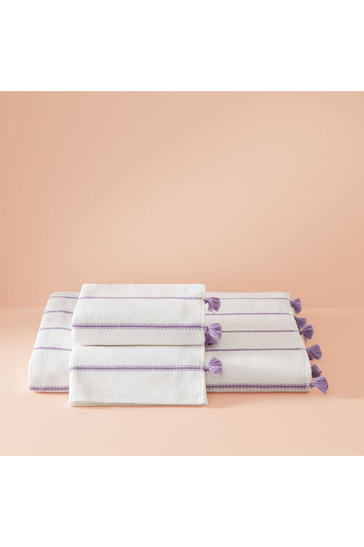 Taç Taç Butik Pamuk Alaçatı Banyo Havlusu Lila