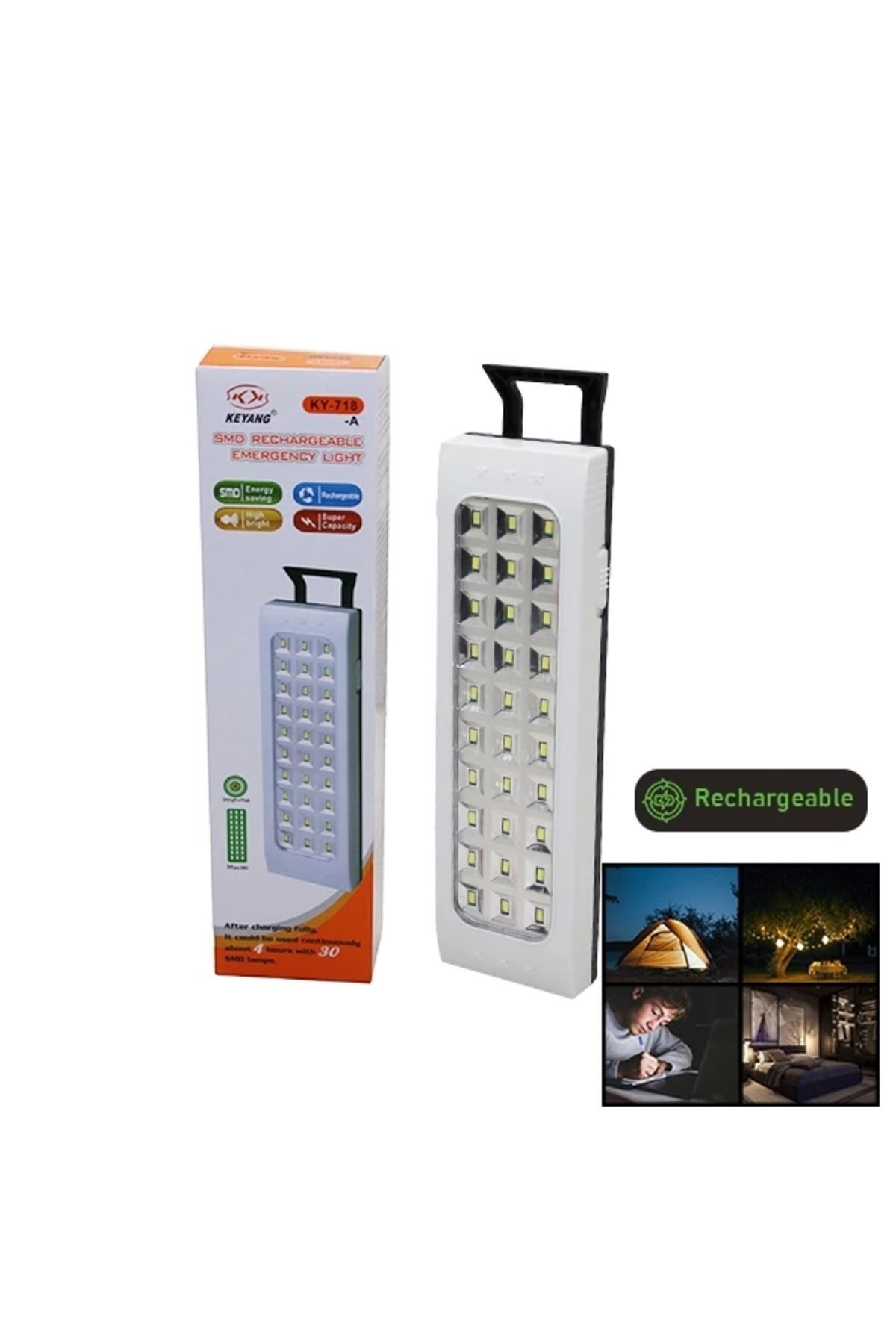 İnnMerry 30 SMD LED ŞARJLI IŞILDAK FENER - EMERGENCY LIGHT (5047)
