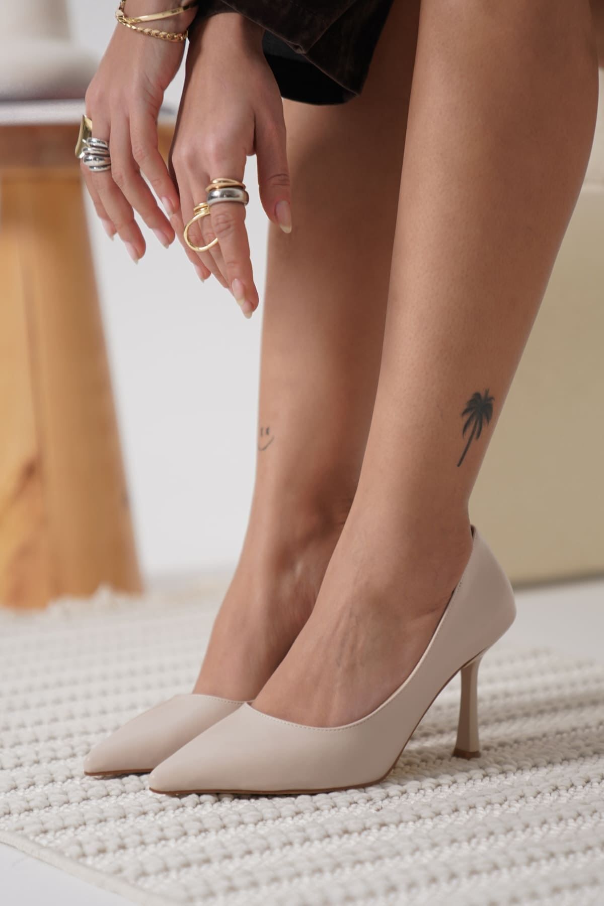 stoneclass Kadın Stiletto Rahat Kalıp Ayağı Yormayan Denge Zarif Ayağınıza Şıklık Katacak 8 Cm Topuk