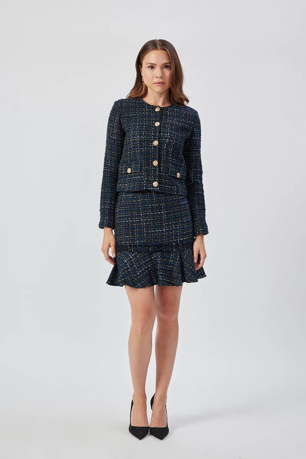 Tpc.Point Collection Kadın Lacivert Nia Skirt Kışlık Etek