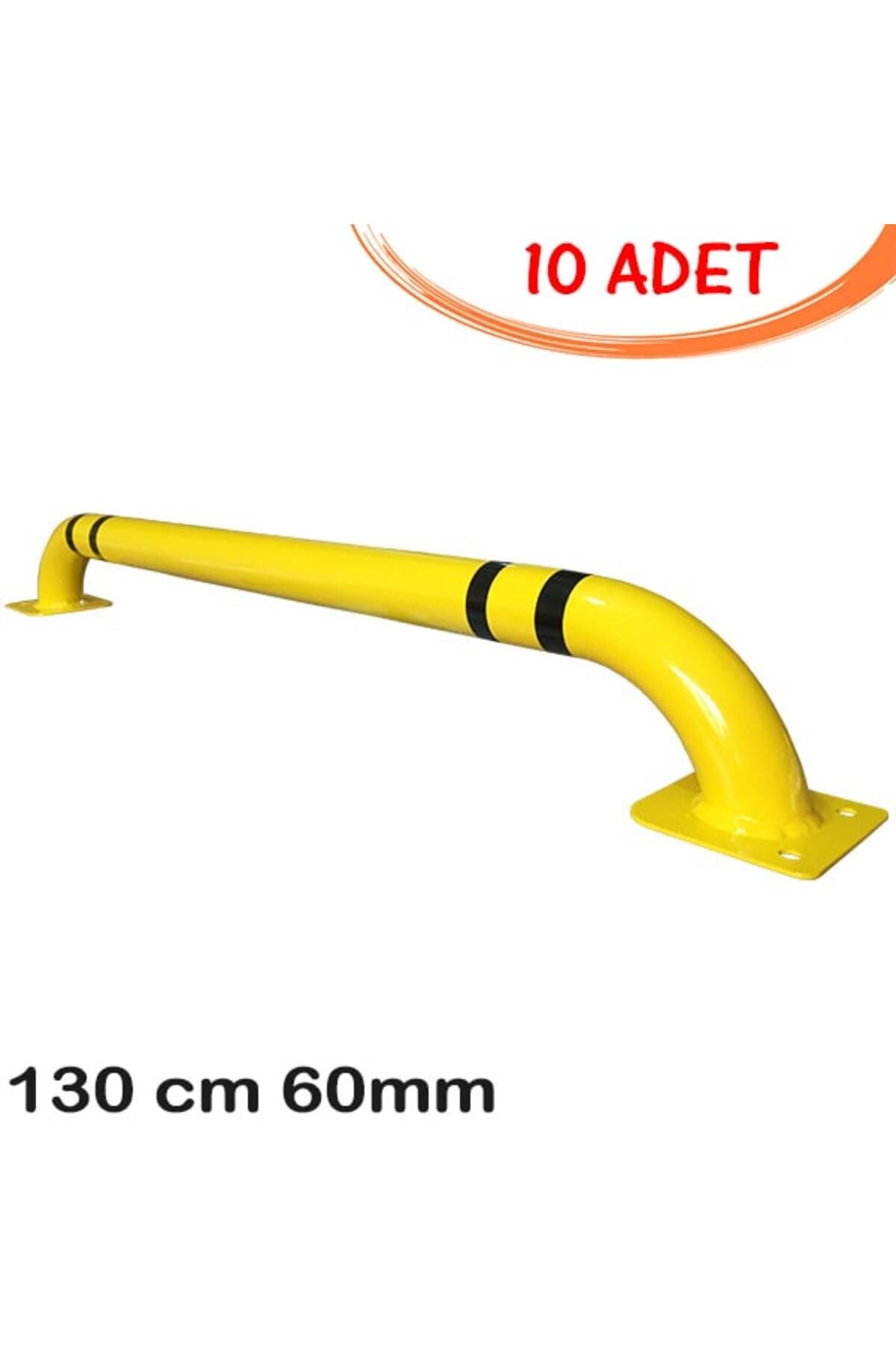 İlgi Trafik Araç Park Etme Demiri Otopark Ayırıcı Bariyer Ayırma Araç Stoperi 130cm Ø60mm 3mm (10 ADET)