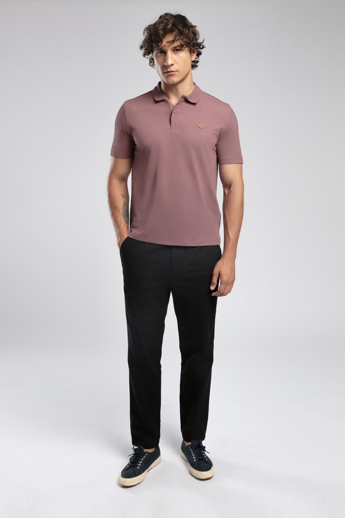 Lee Cooper Resao Erkek Polo Yaka T-Shirt Gül Kurusu