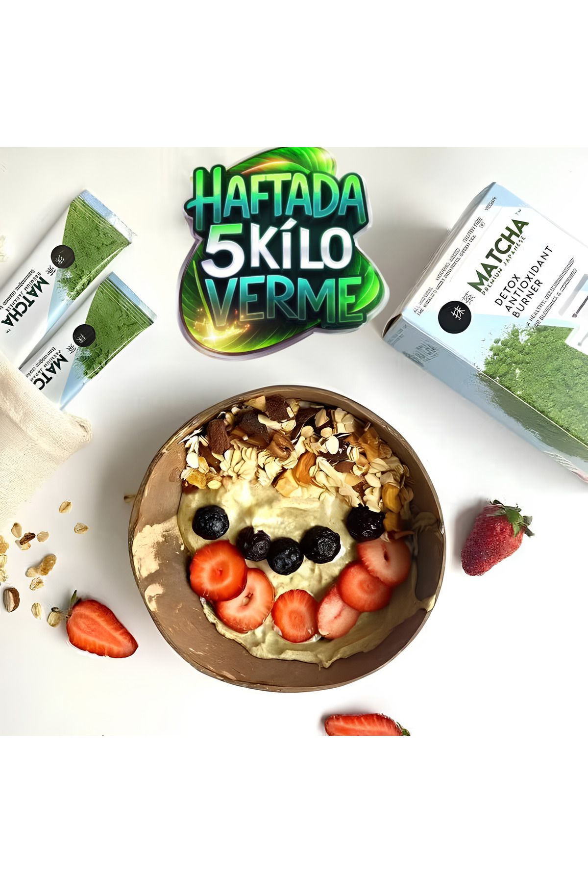 tanspire Çilek Aromalı Detox Burner Form Maça Çayı 1 Kutu 20 Adet