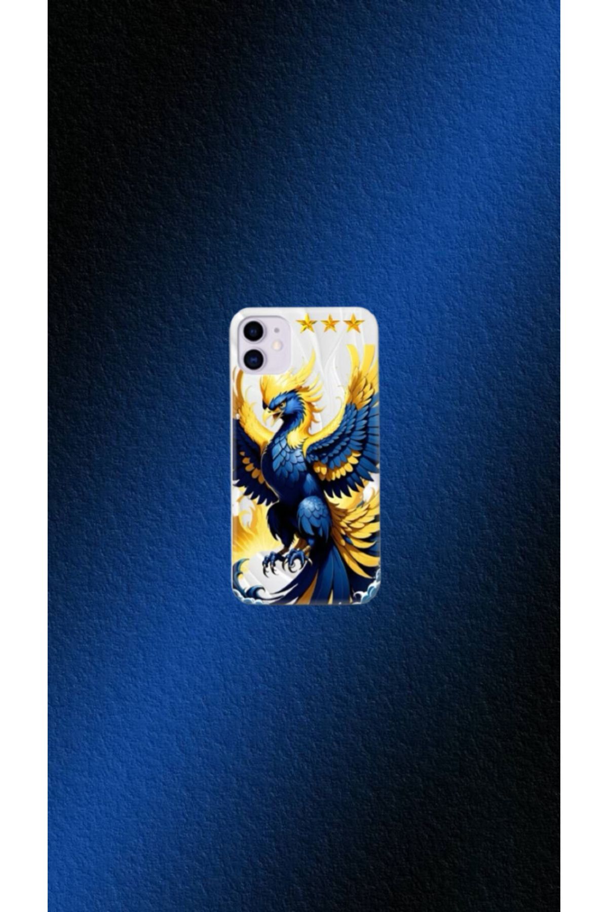 cover shopp Sarı-Lacivert Desenli Kılıf Tasarımı-3 IP 11