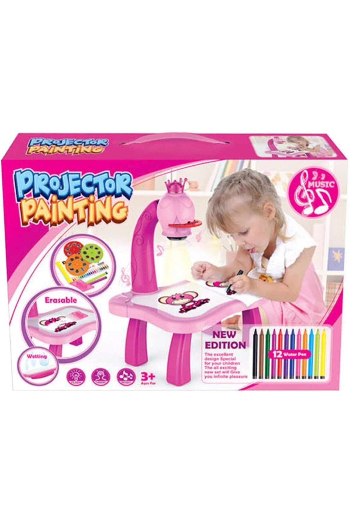 rexa-Kids Learning Desk with Smart Projector – Trace & Draw Table with Light, Music & Drawing Slides 2