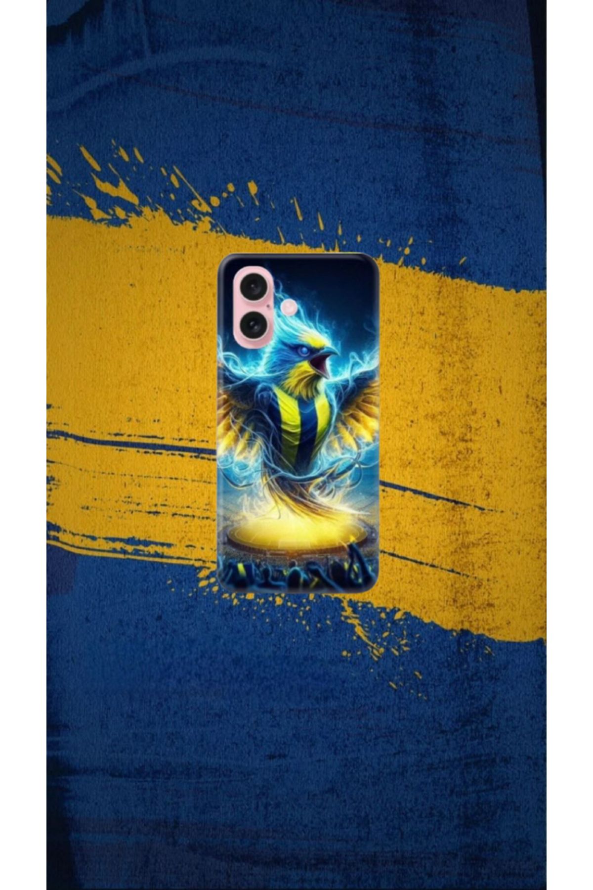 cover shopp Sarı-Lacivert Desenli Kılıf Tasarımı-5 IP 16