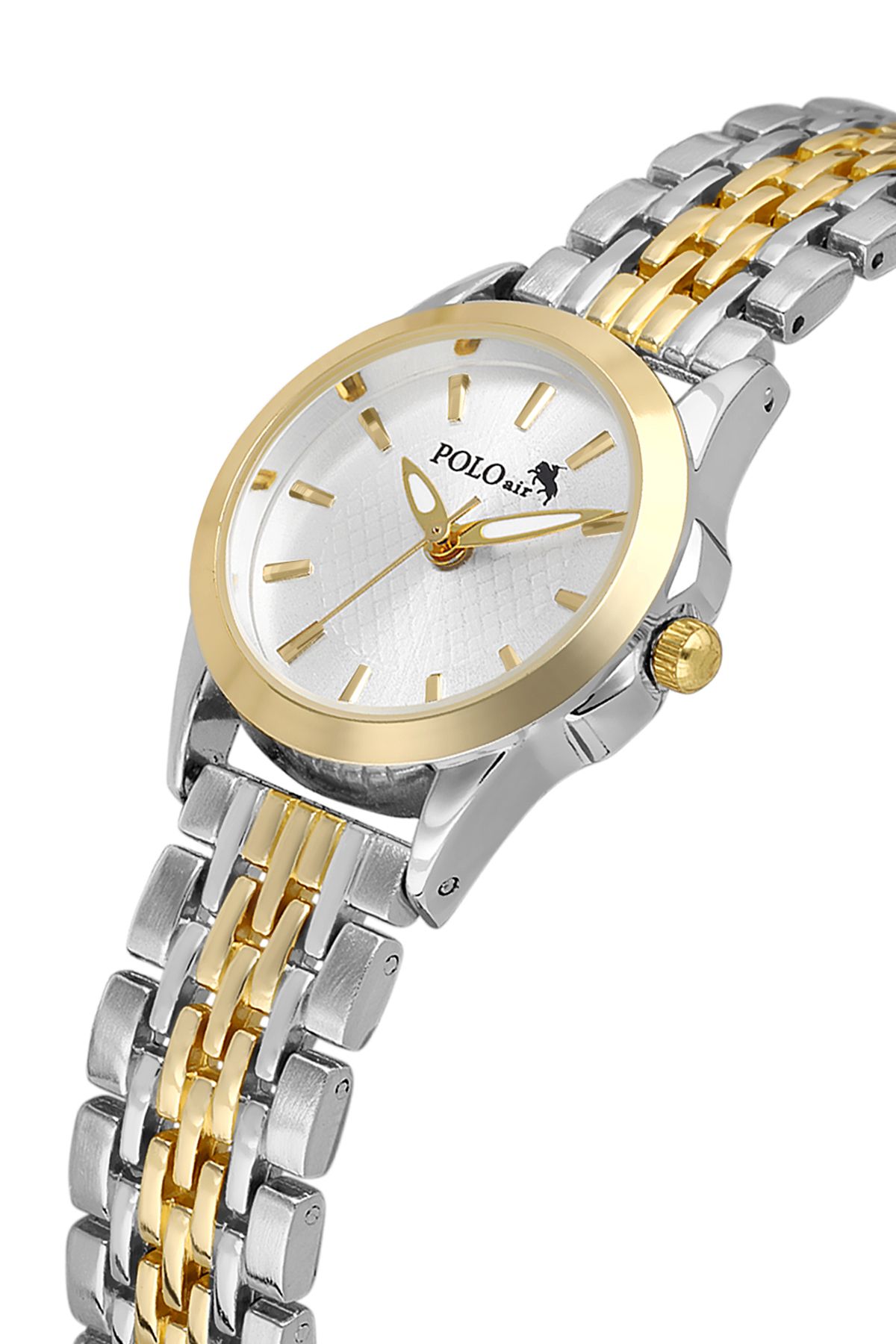 Polo Air Zarif Kadın Kol Saati Gümüş Gold Renk PL-1550B3x