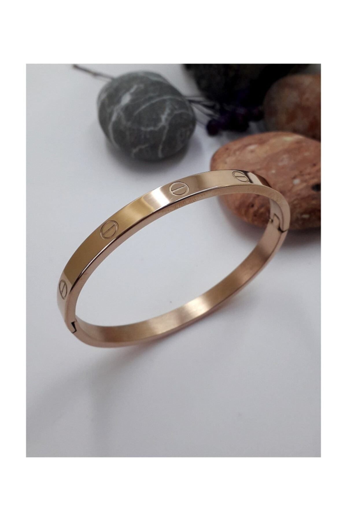 JEWELRY Yeni Trend Paslanmaz Çelik Bileklik -bronz-