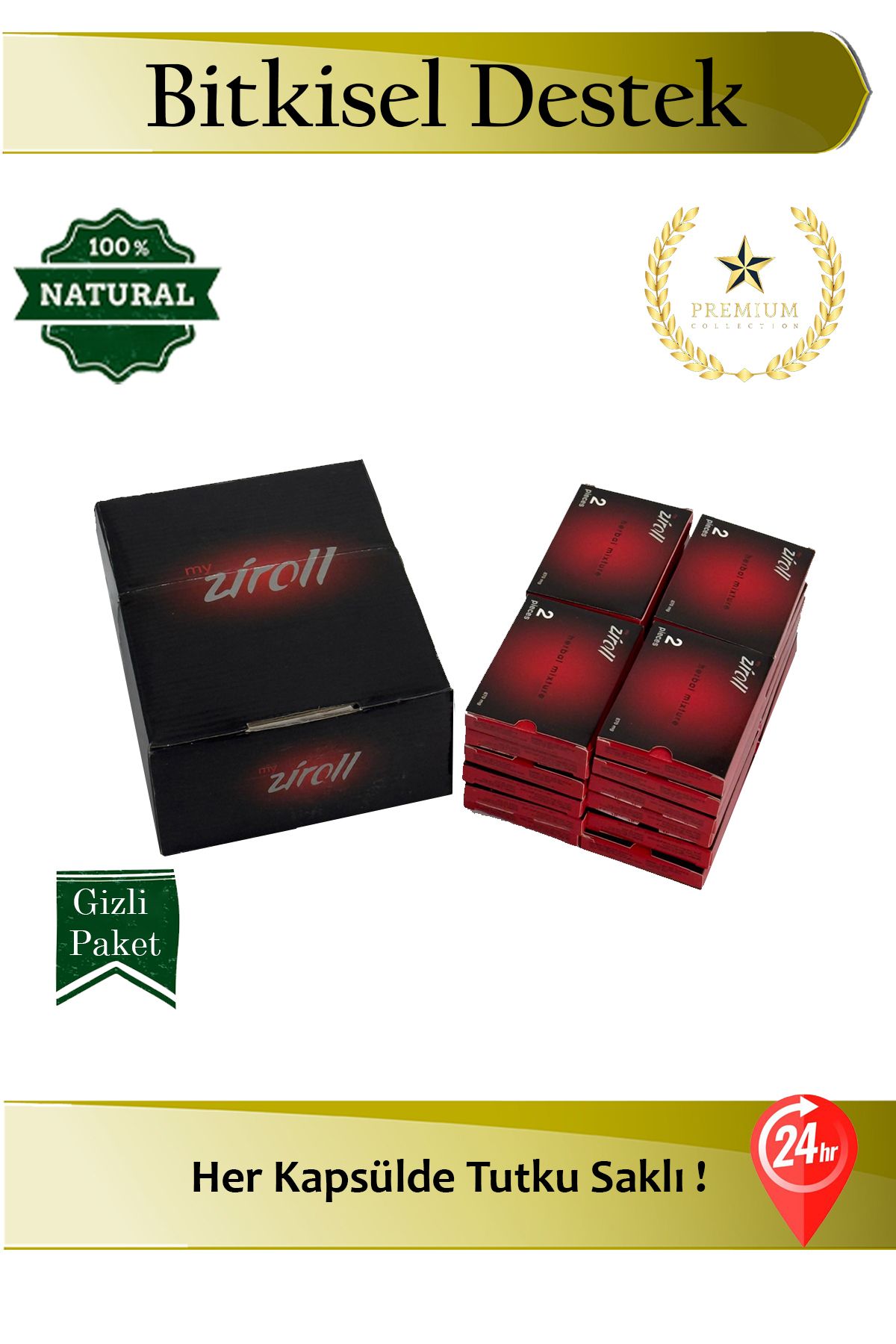 My Ziroll Herbioxs Ziroll 2’li Güç Arttırıcı 1 Adet Bitkisel Takviye Uzun Süreli Destek 24 Saat Etkili