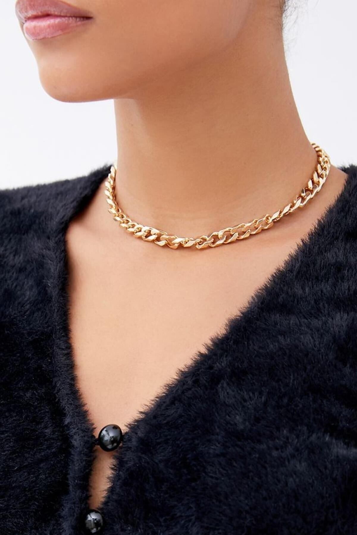 JEWELRY Thin Cadena Kolye Altın Kaplama