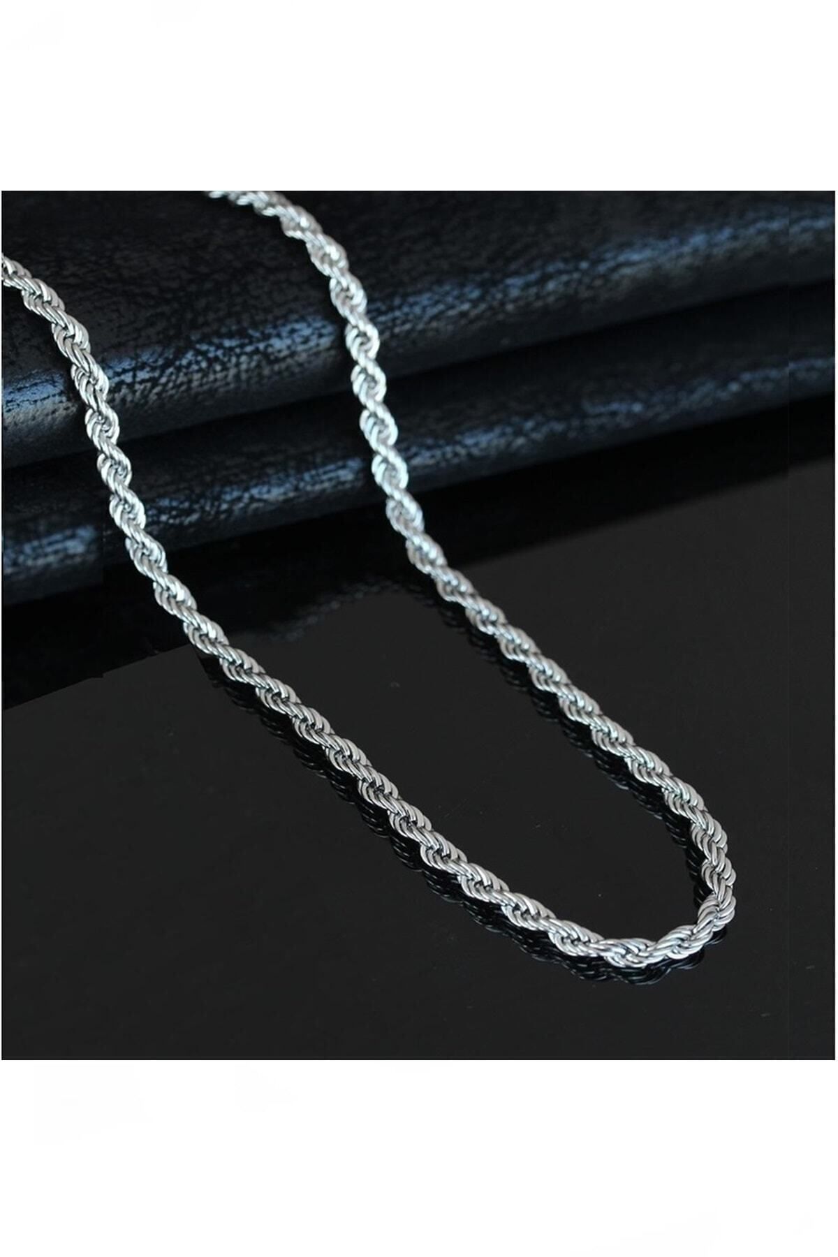 JEWELRY Gümüş Renk Yeni Sezon Burgu Model Çelik Kolye