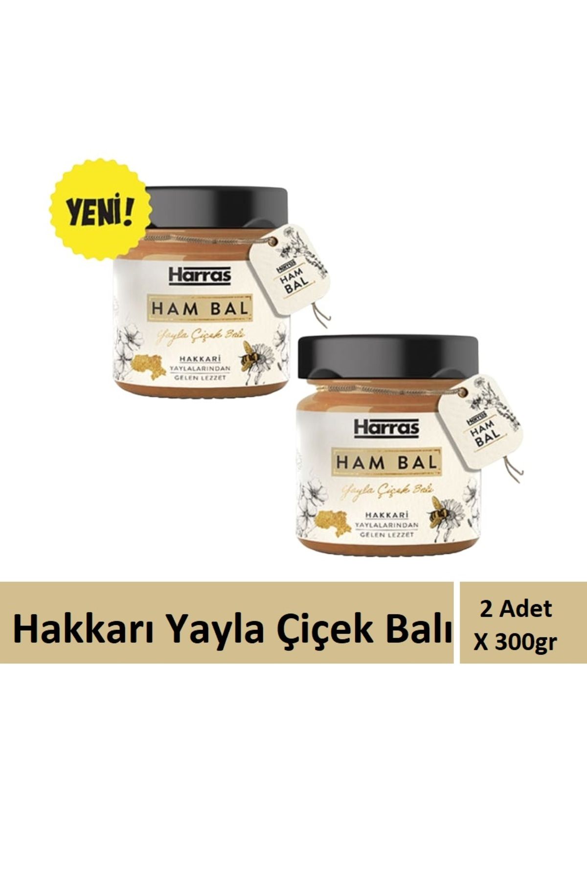 Harras Hakkari Ham yayla çiçek balı 300 gr x 2 Adet