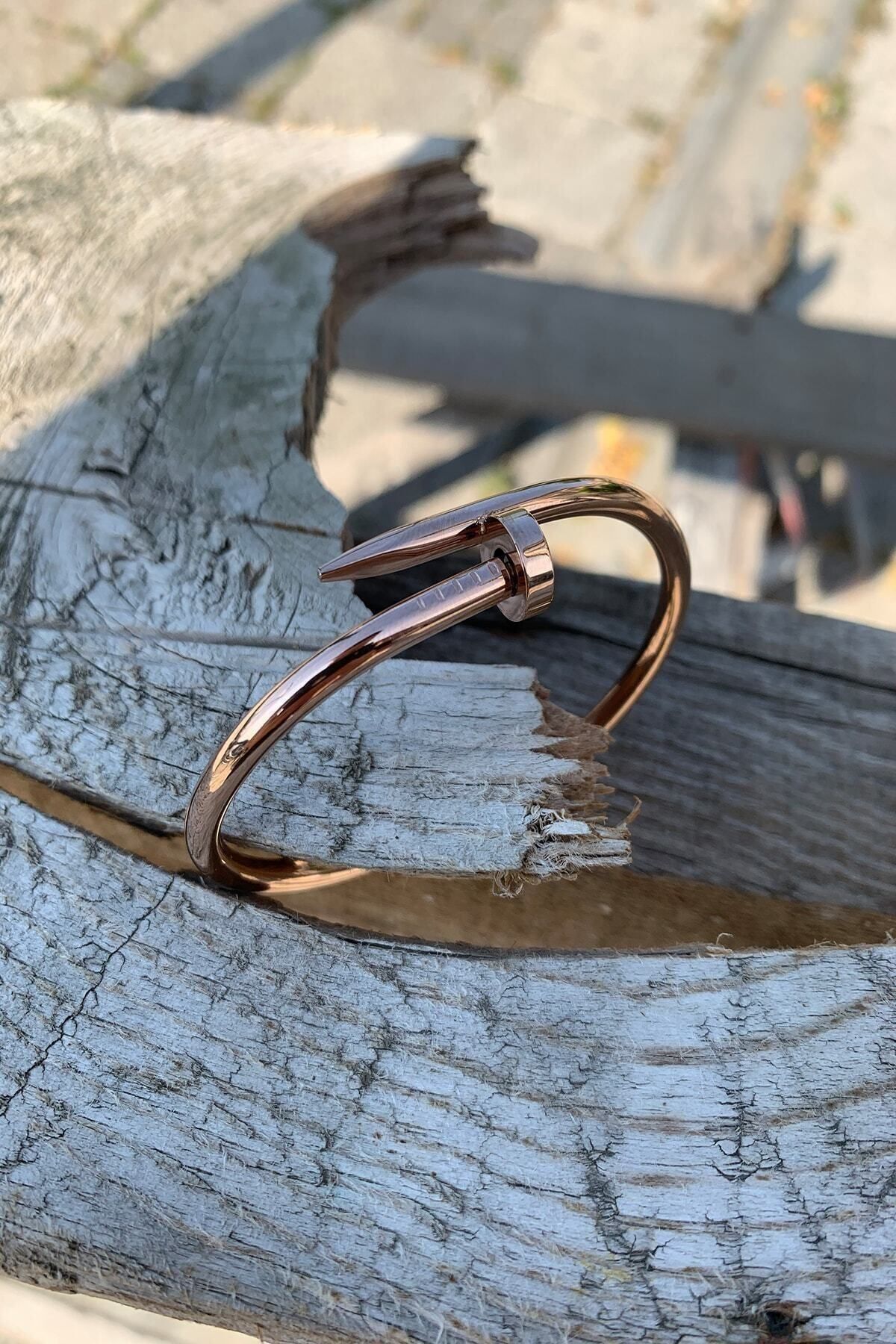 JEWELRY Unisex Rose Çivi Kararmaz Çelik Bileklik