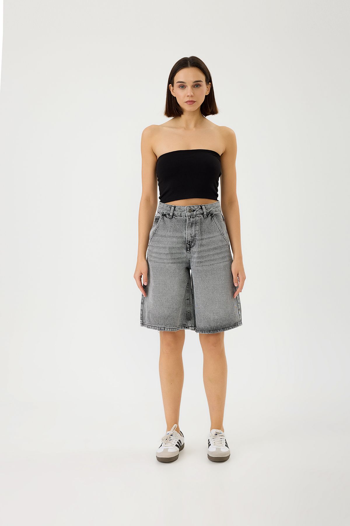 SEVİLEN Uzun Kesim Denim Şort